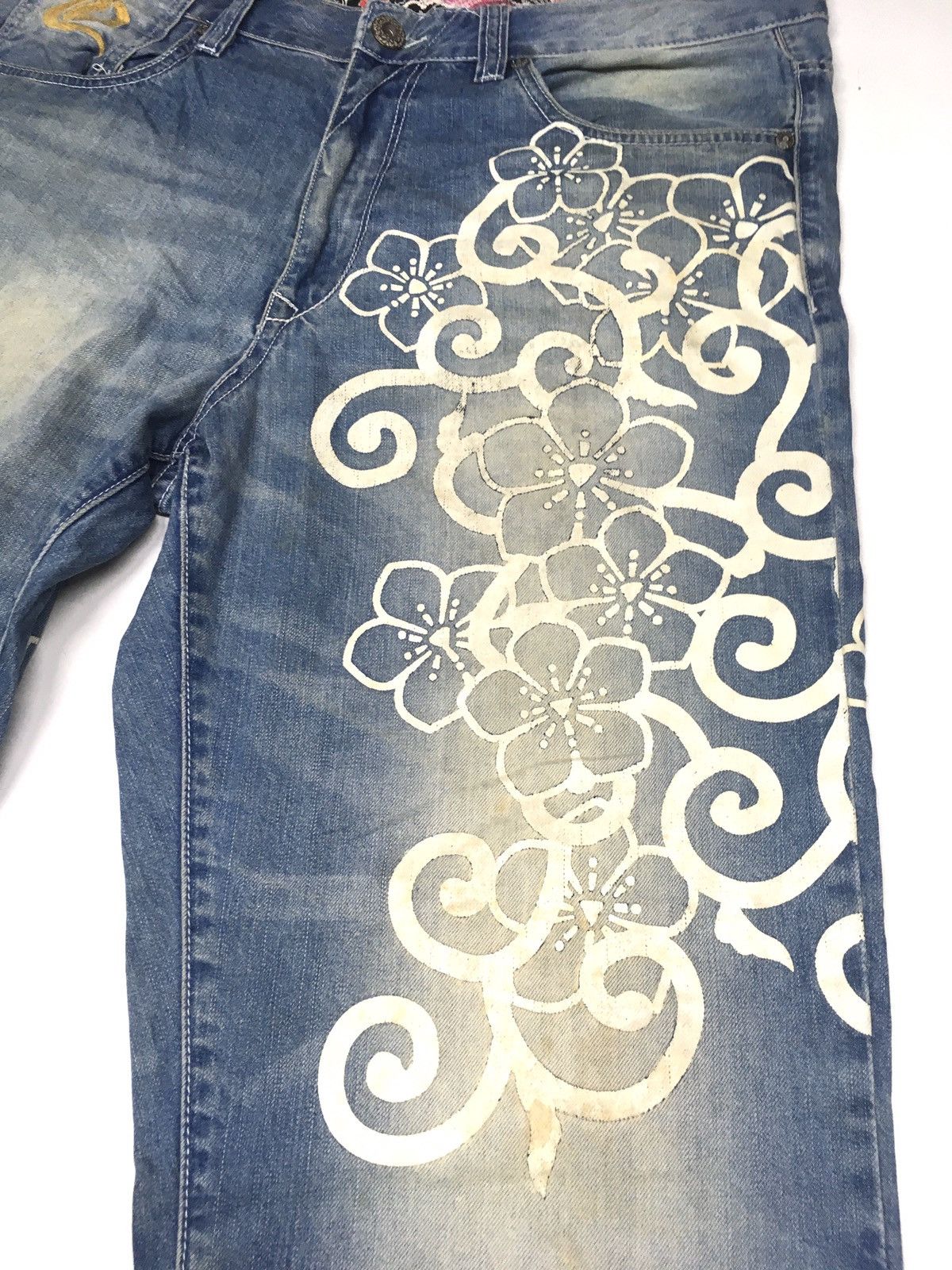 Japanese Brand Japanese denim snake embroidery floral motif sukajan denim Size US 38 / EU 54 - 13 Thumbnail