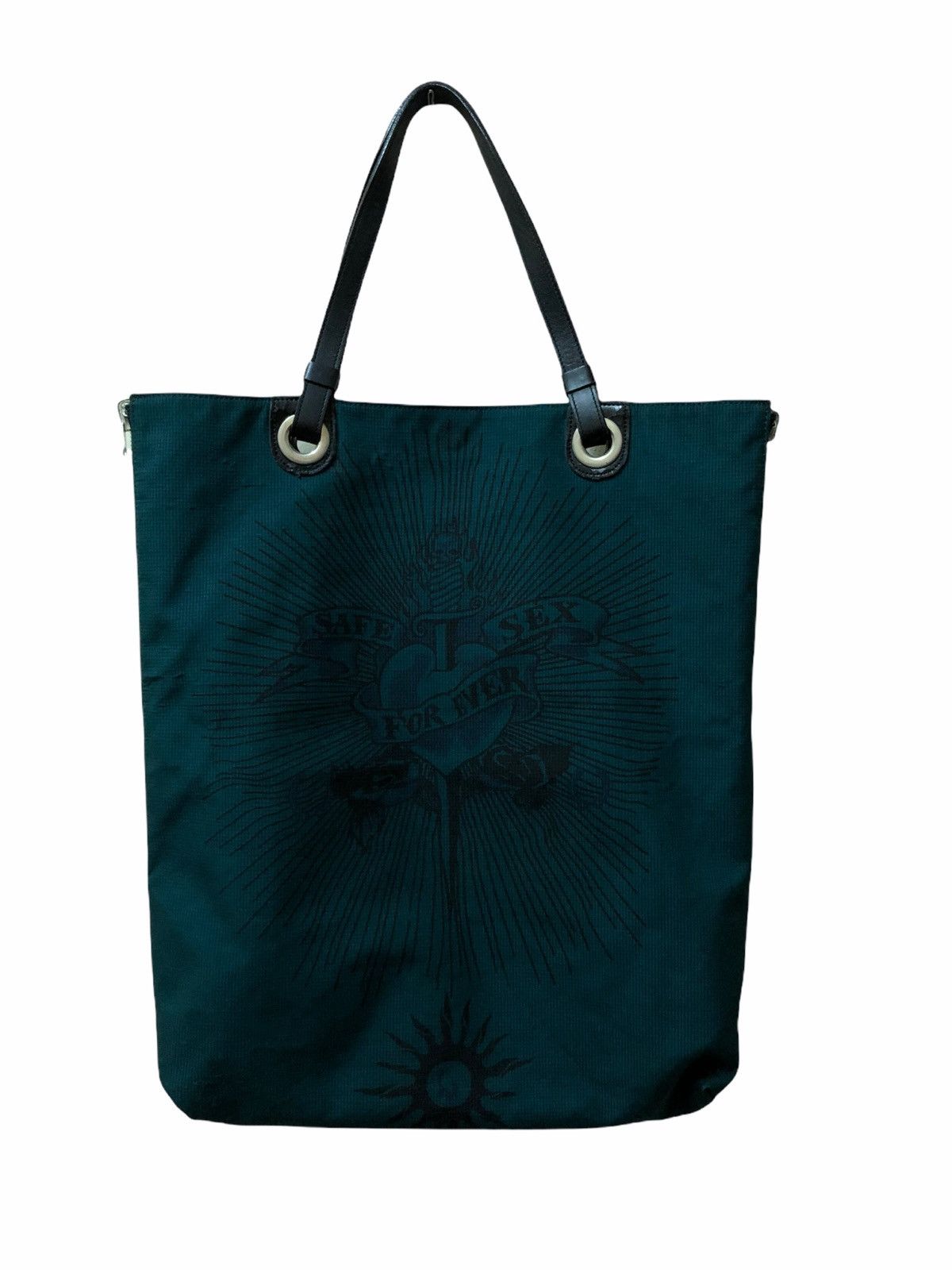 Jean Paul Gaultier JEAN PAUL GAULTIER HEART & DRAGON RIVERSIBLE TOTE BAG Size ONE SIZE - 10 Thumbnail