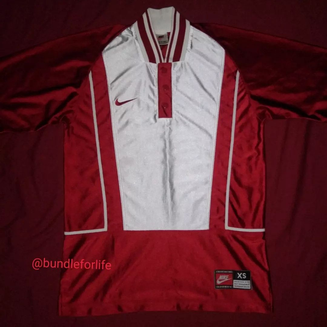 Nike VTG 90s Nike jersey 1/4 button V Neck ⚽🎾 Size US M / EU 48-50 / 2 - 1 Thumbnail