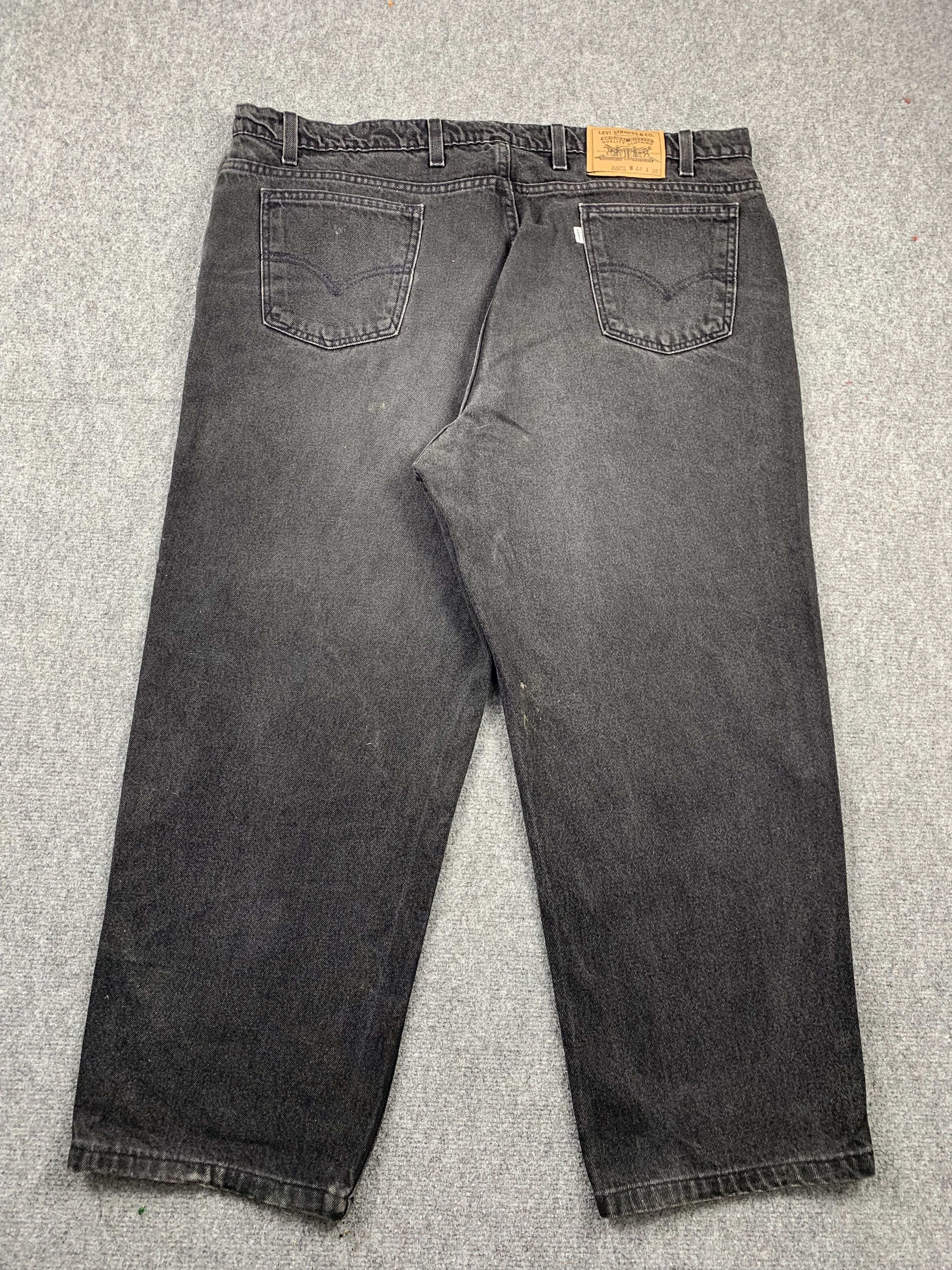 Levi's Vintage 90s Levis White Tab Black Jeans Oversized DP2137 Size US 42 / EU 58 - 3 Thumbnail