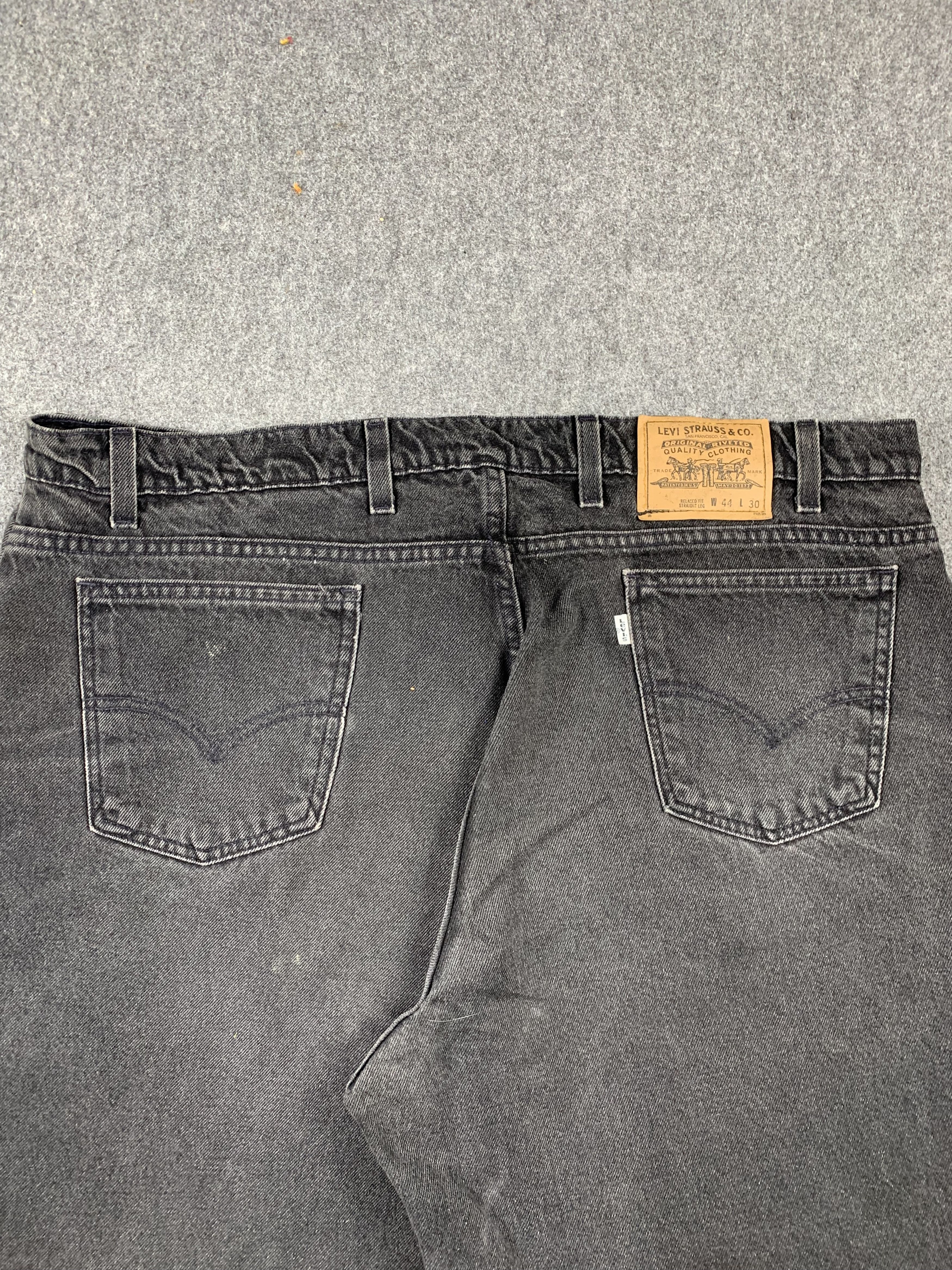 Levi's Vintage 90s Levis White Tab Black Jeans Oversized DP2137 Size US 42 / EU 58 - 4 Thumbnail