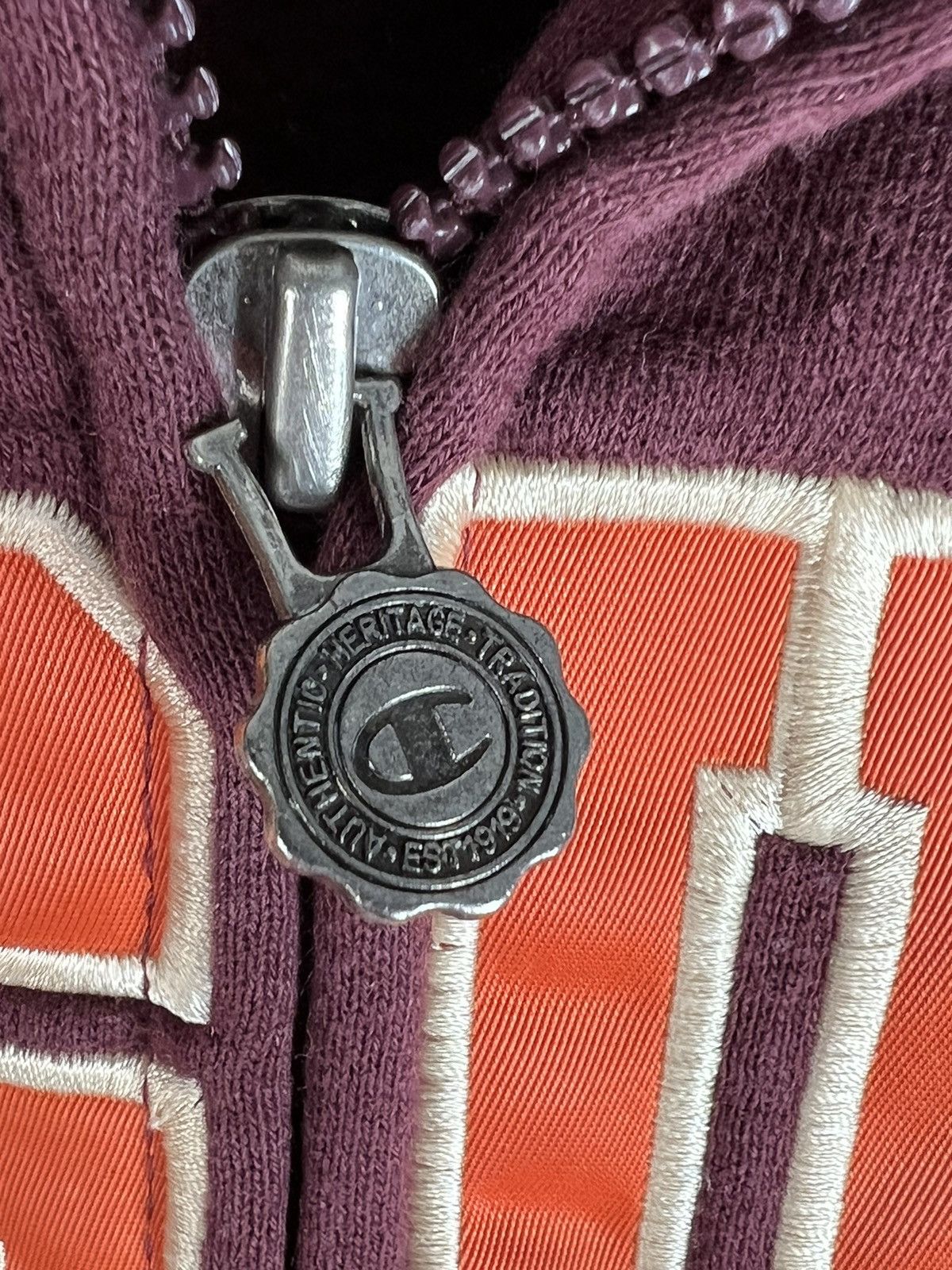 Champion Vintage champion Virginia Tech Hokies zip sweatshirt Size US XL / EU 56 / 4 - 4 Thumbnail