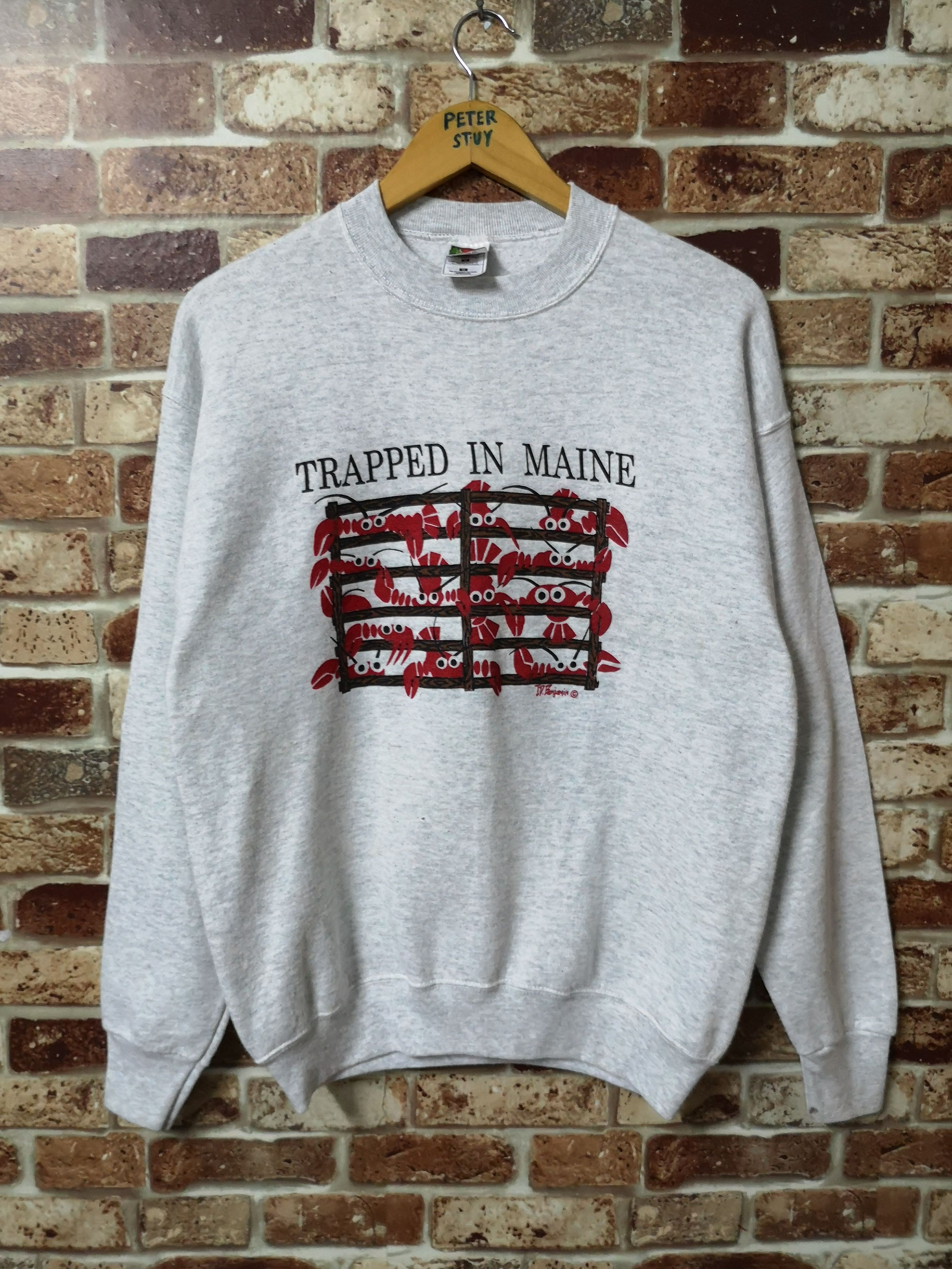 Vintage VINTAGE TRAPPED IN MAINE SWEATSHIRT Size US M / EU 48-50 / 2 - 2 Thumbnail