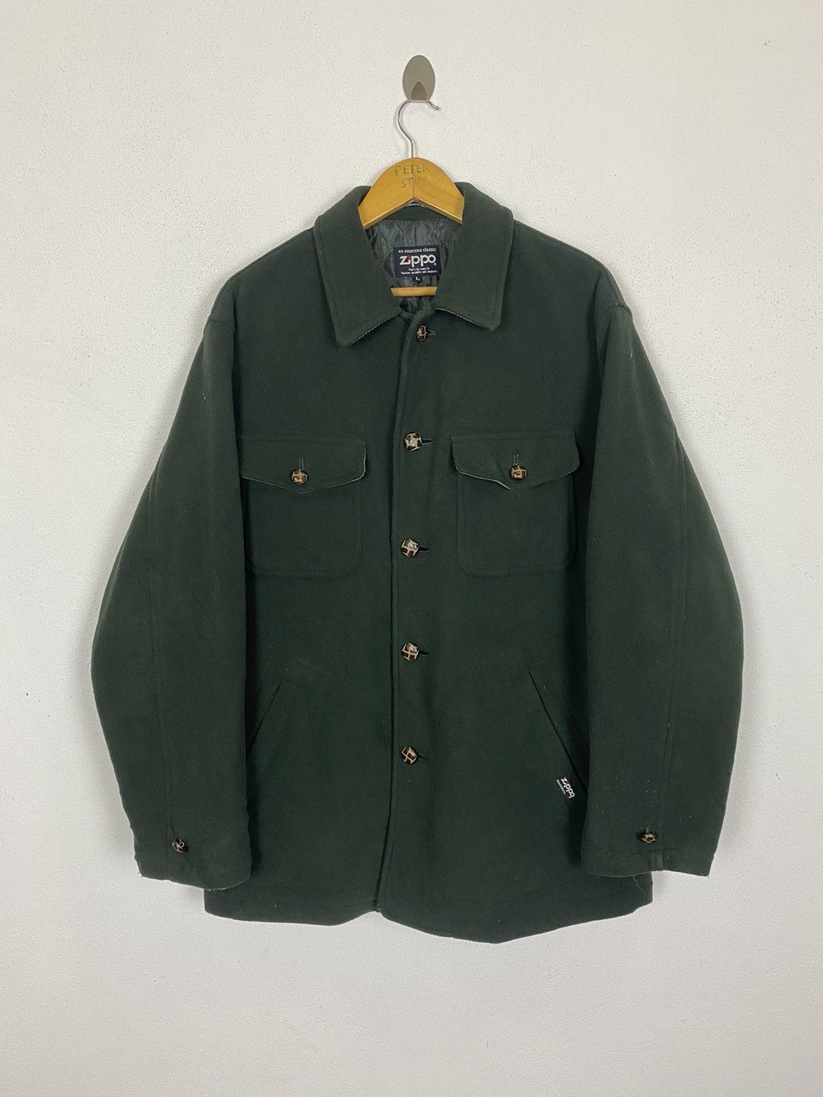 Vintage × Zippo VINTAGE ZIPPO FLEECE JACKET POLYSTER FABRIC Size US L / EU 52-54 / 3 - 2 Thumbnail
