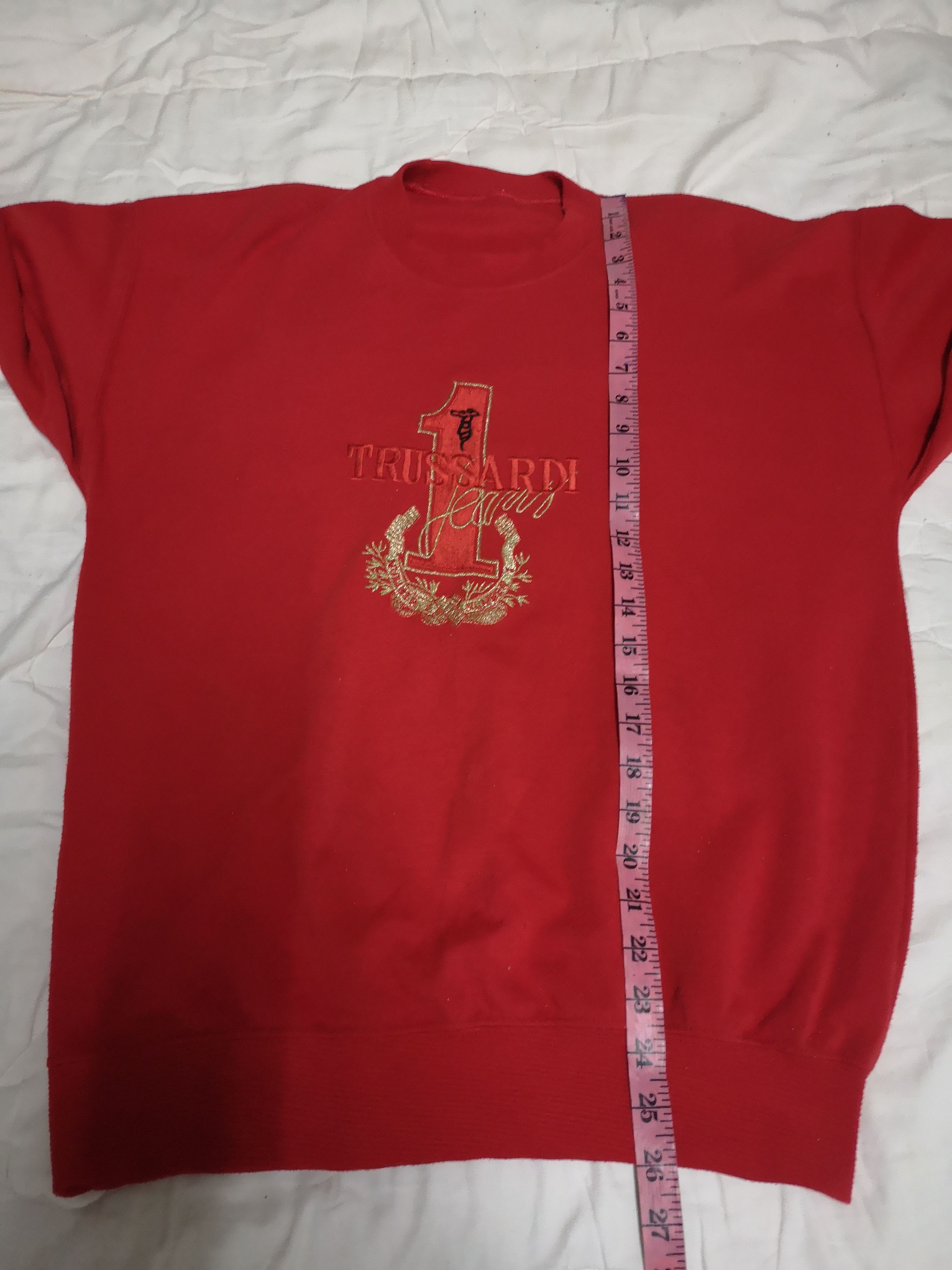 Trussardi 🔥VINTAGE TRUSSARDI EMBROIDED BIG LOGO SWEATER. Size US M / EU 48-50 / 2 - 4 Thumbnail