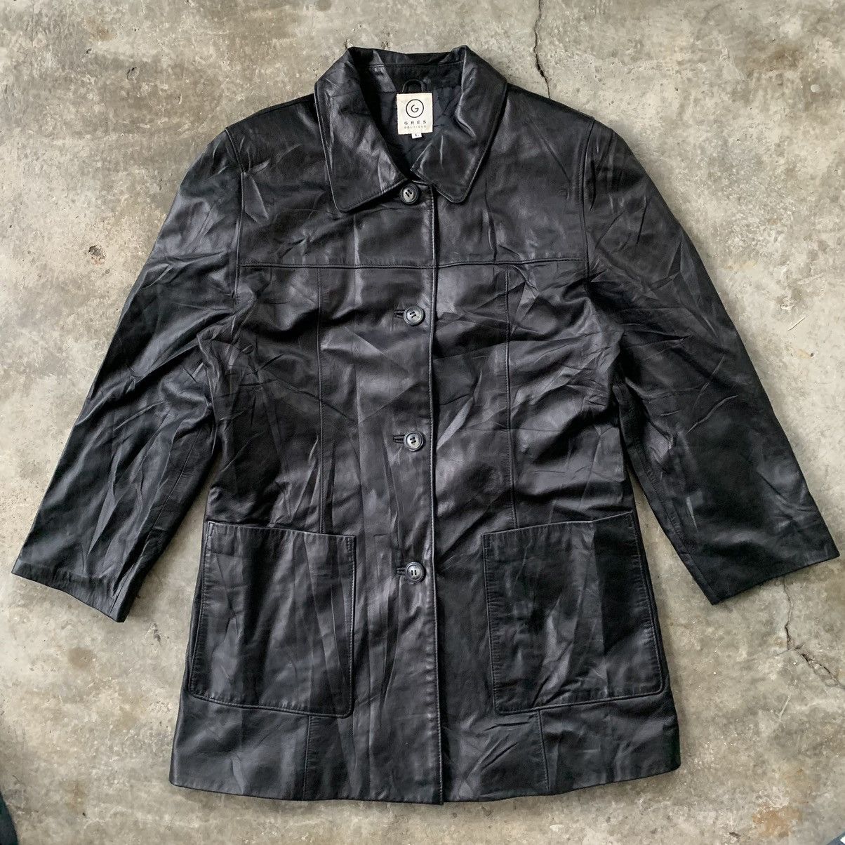 Japanese Brand Grès Boutique PU leather jacket Size L / US 10 / IT 46 - 4 Thumbnail