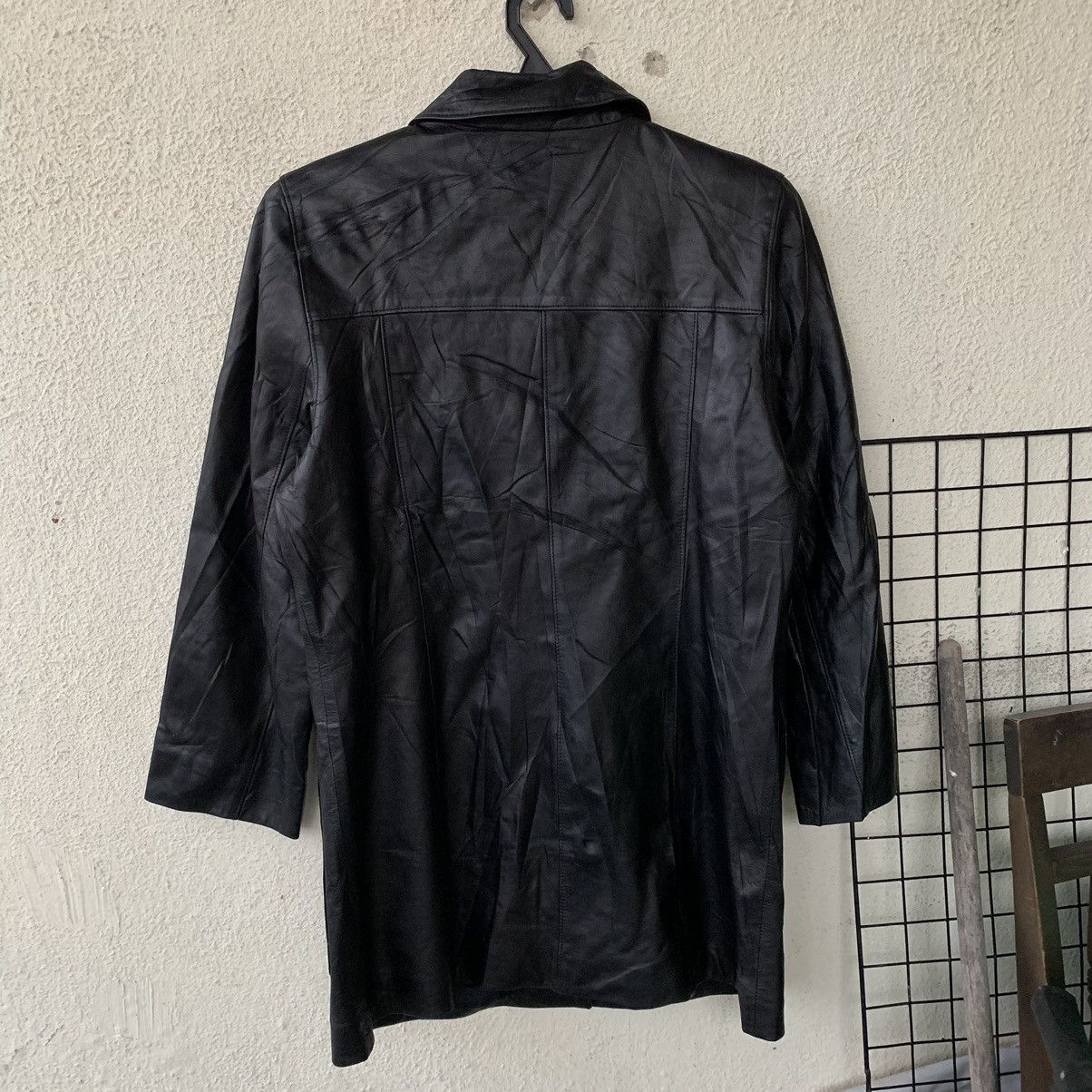 Japanese Brand Grès Boutique PU leather jacket Size L / US 10 / IT 46 - 3 Thumbnail