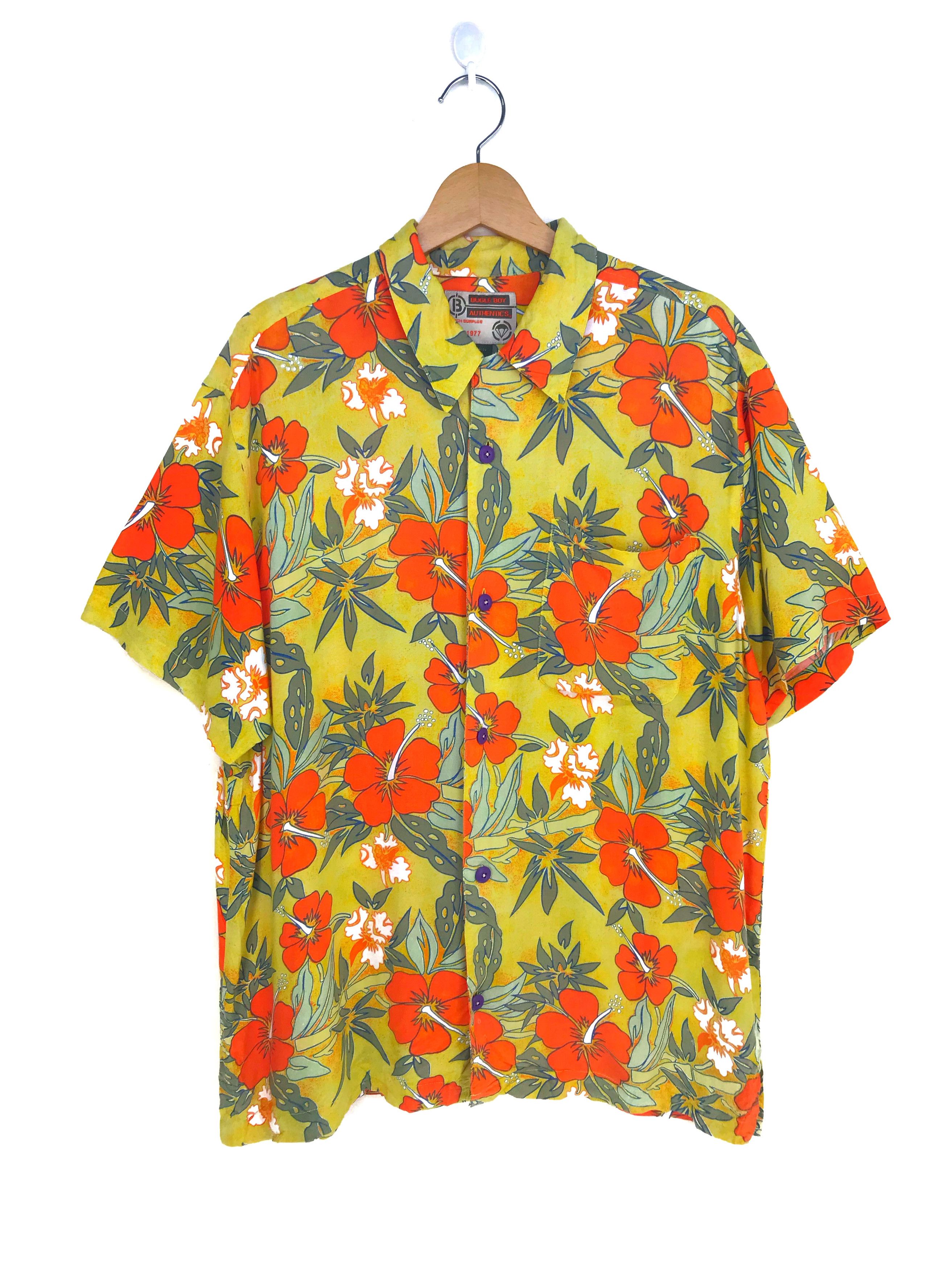 Bugle Boy Japanese Hawaiian Bugle Boy Hibiscus Flowers Shirt Size US M / EU 48-50 / 2 - 1 Thumbnail