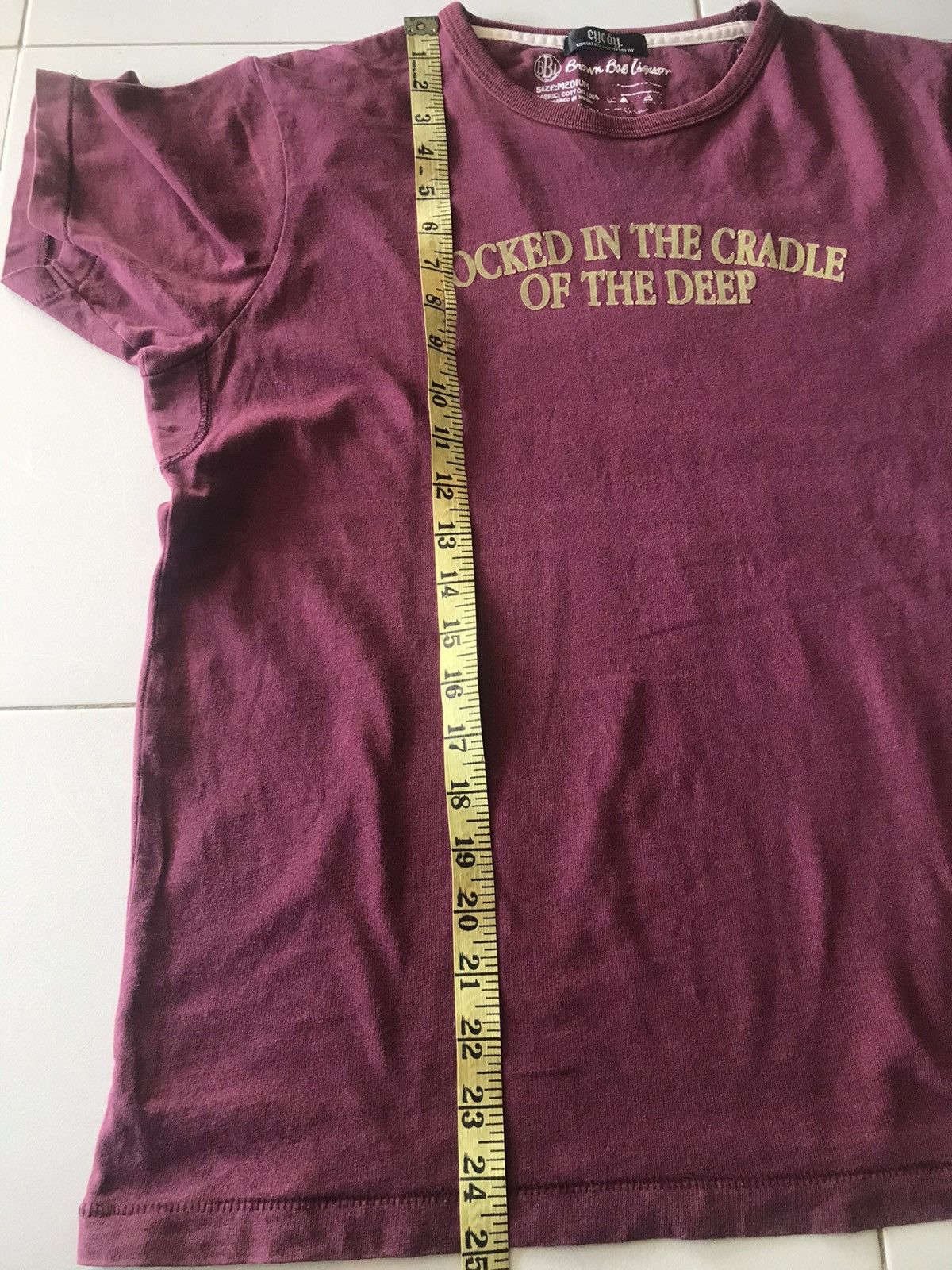 Band Tees Rocked in the Cradle of the Deep O Maria Tee metallica Size US M / EU 48-50 / 2 - 14 Thumbnail