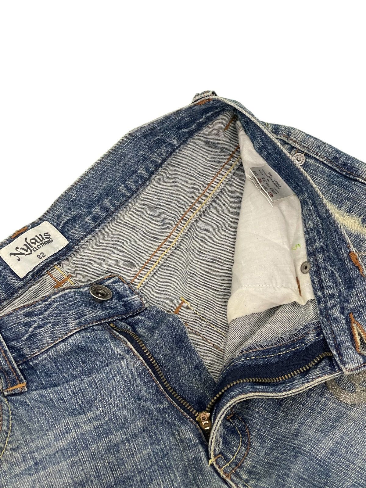 Japanese Brand Flare Jeans Nylaus Low Rise Clawmark Denim Boot Cut 2🟦6 Size US 31 - 12 Thumbnail