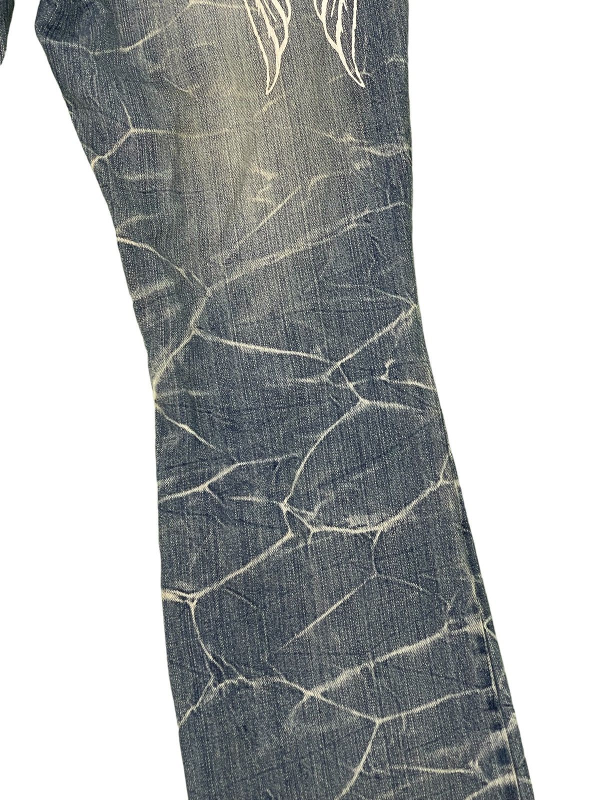 Japanese Brand Flare Jeans Nylaus Low Rise Clawmark Denim Boot Cut 2🟦6 Size US 31 - 18 Thumbnail