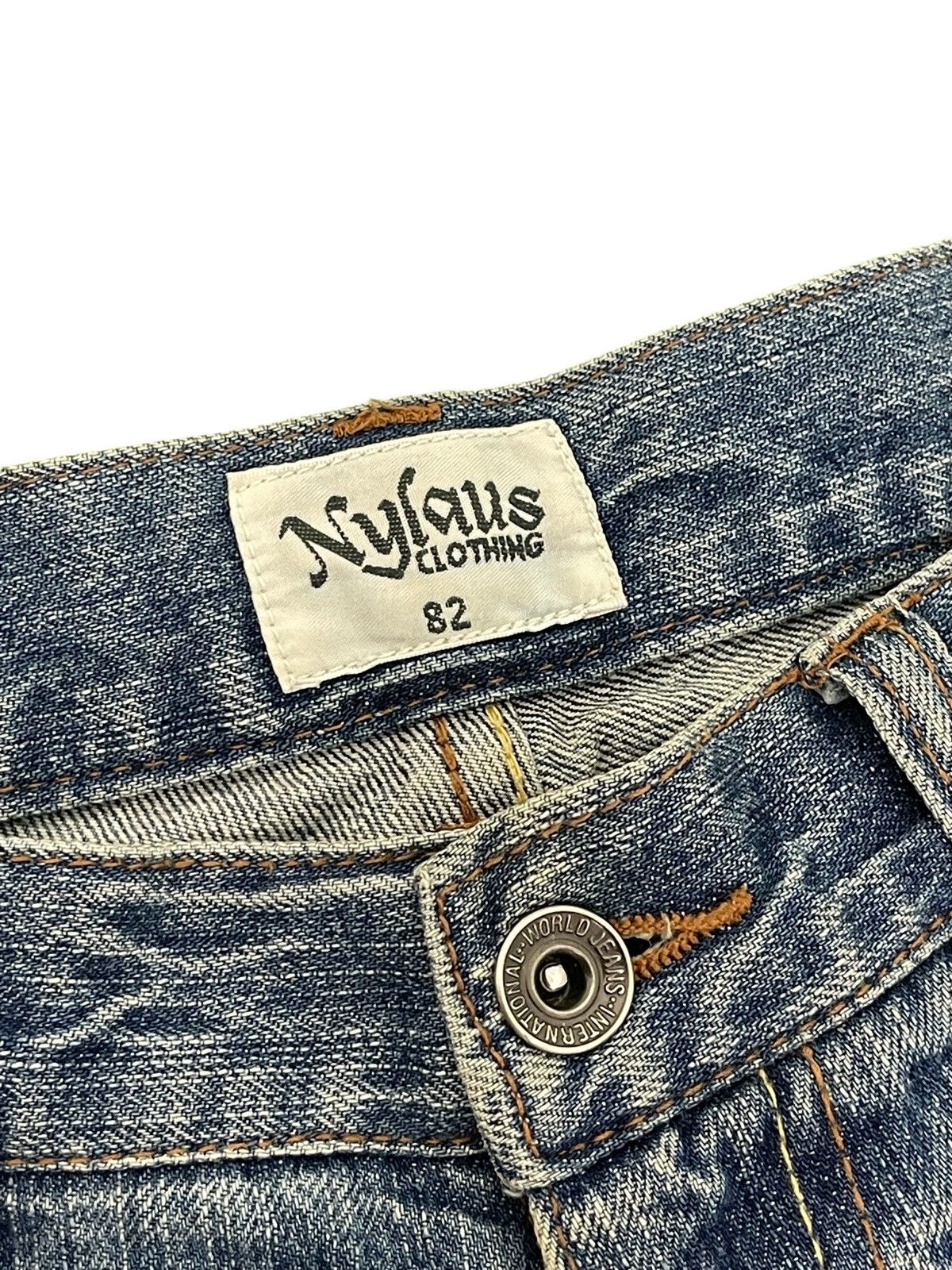 Japanese Brand Flare Jeans Nylaus Low Rise Clawmark Denim Boot Cut 2🟦6 Size US 31 - 11 Thumbnail