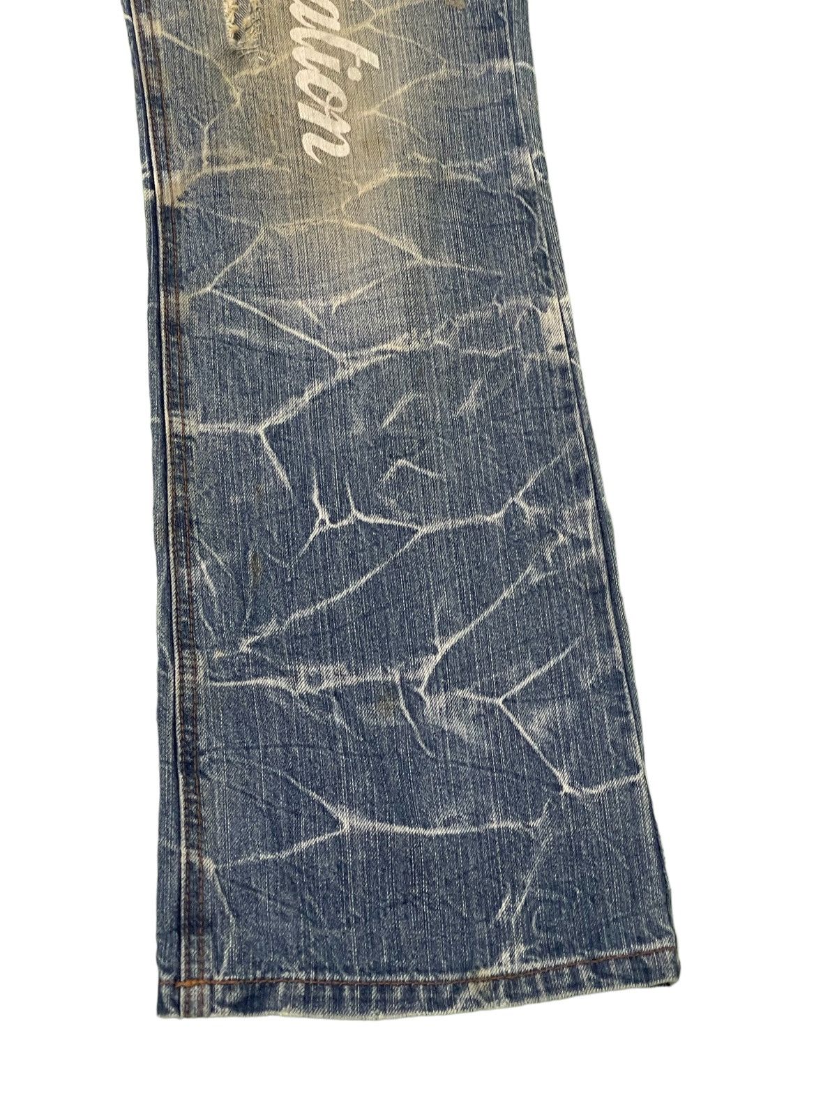 Japanese Brand Flare Jeans Nylaus Low Rise Clawmark Denim Boot Cut 2🟦6 Size US 31 - 4 Thumbnail