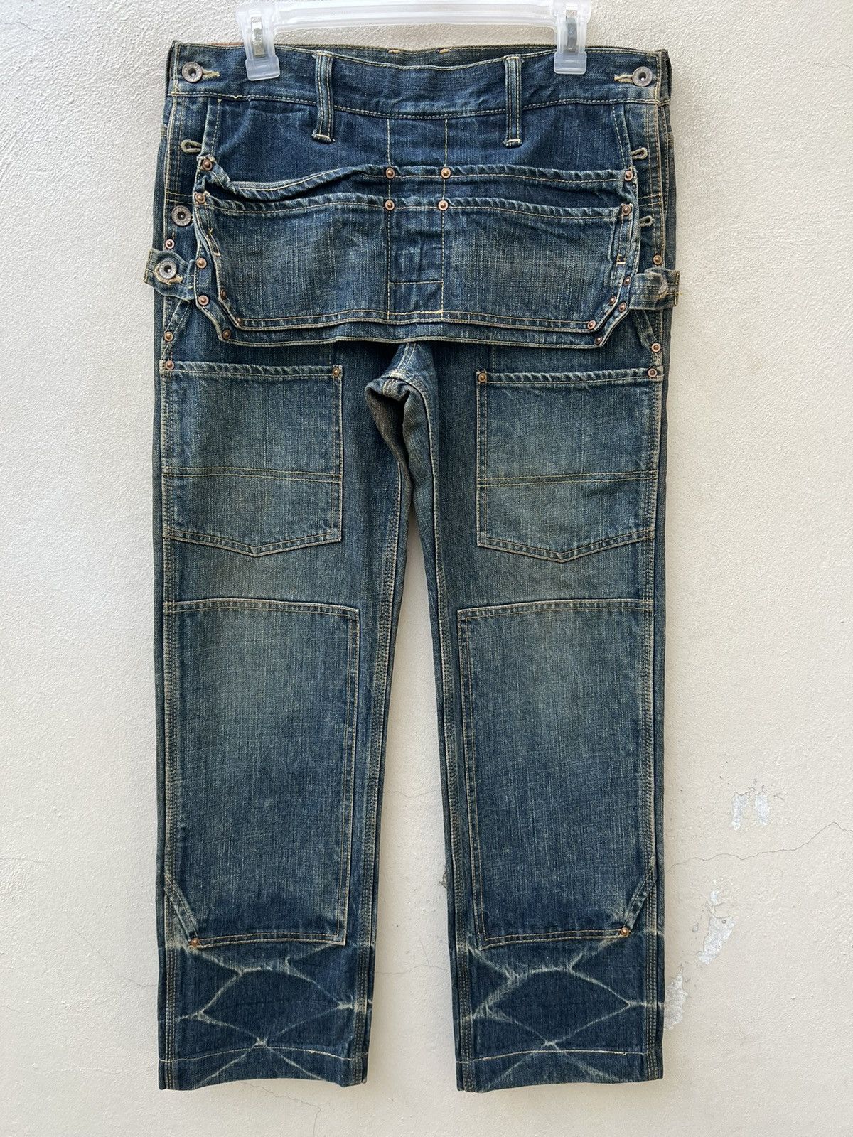 Vintage Vintage MEDICAL BRANCH Japan Heavy Denim Dirty Work Jeans Size US 30 / EU 46 - 6 Thumbnail