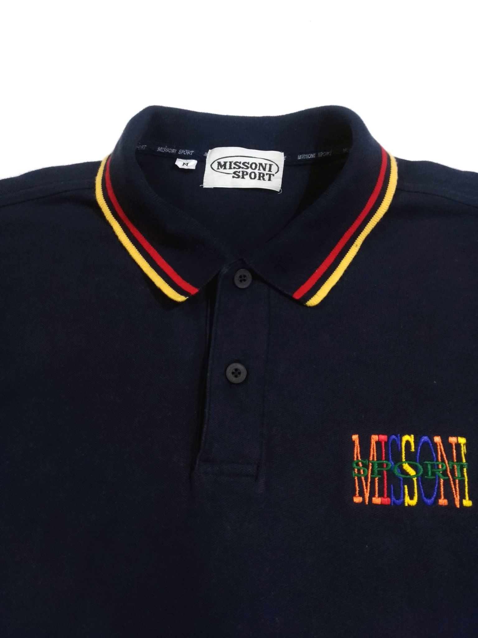 Designer × Missoni RARE! VTG MISSONI SPORT LOGO EMBROIDERED LOGO POLO Size US L / EU 52-54 / 3 - 6 Thumbnail