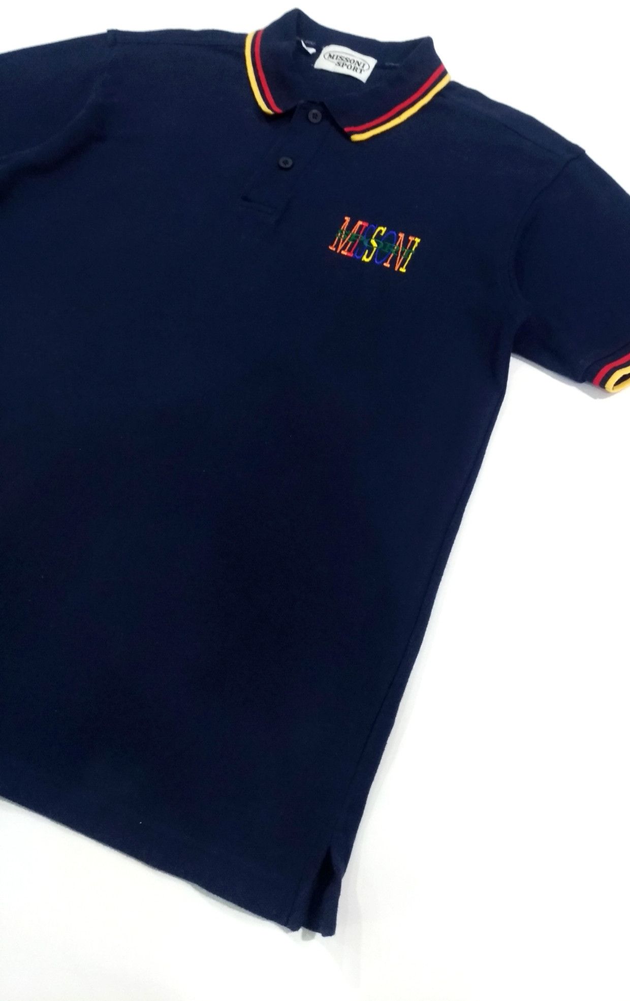 Designer × Missoni RARE! VTG MISSONI SPORT LOGO EMBROIDERED LOGO POLO Size US L / EU 52-54 / 3 - 2 Thumbnail
