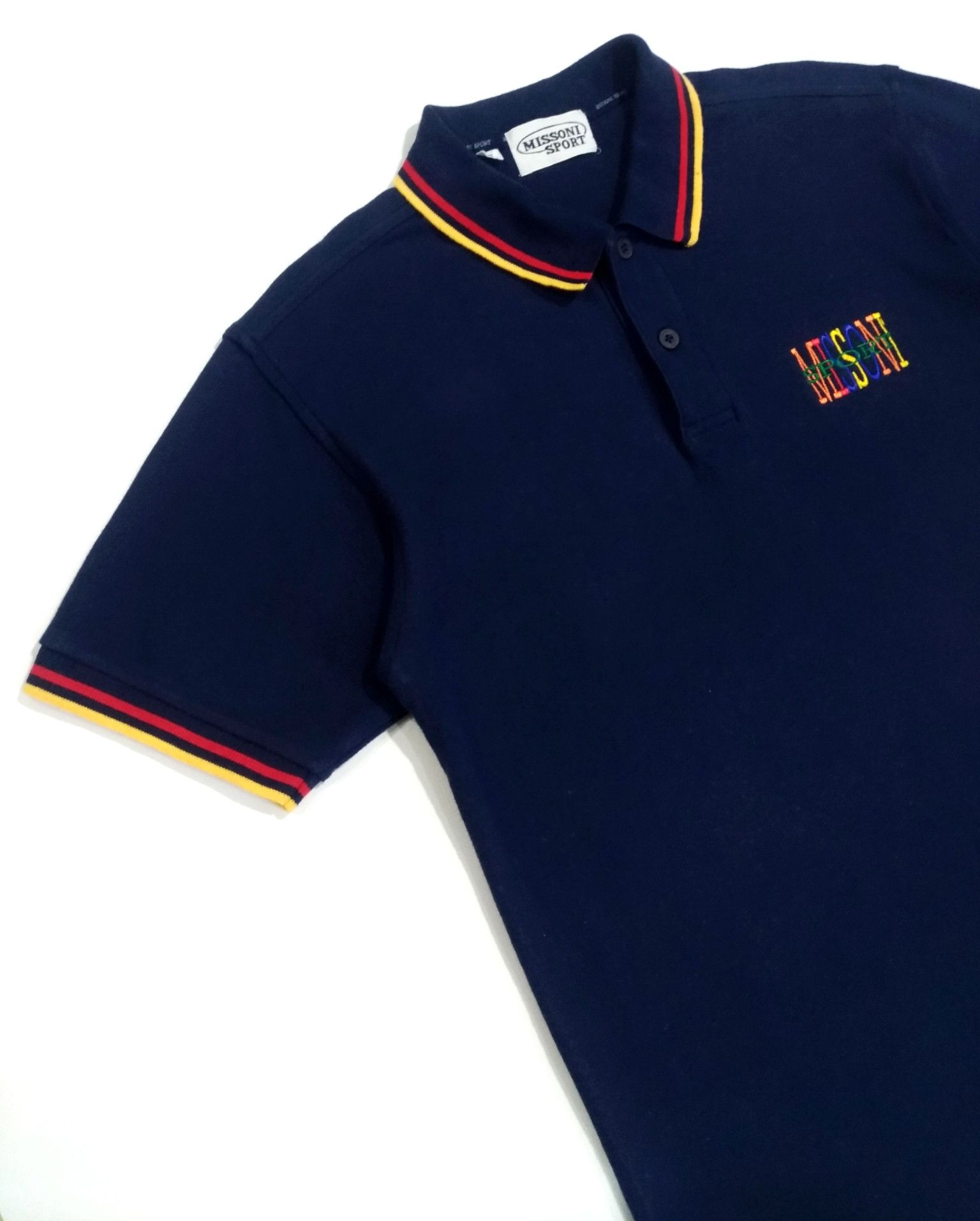 Designer × Missoni RARE! VTG MISSONI SPORT LOGO EMBROIDERED LOGO POLO Size US L / EU 52-54 / 3 - 3 Thumbnail