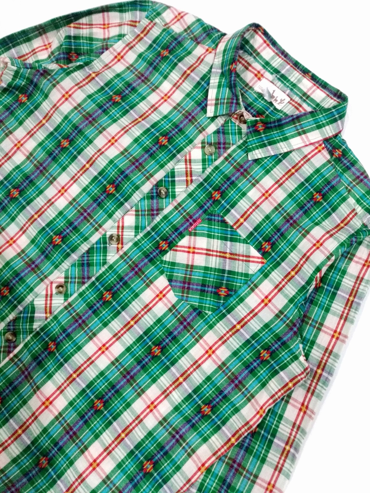 Designer × Japanese Brand RARE! TITICACA NATIVE EMBROIDERED PLAID CHECKERED Size US M / EU 48-50 / 2 - 5 Thumbnail