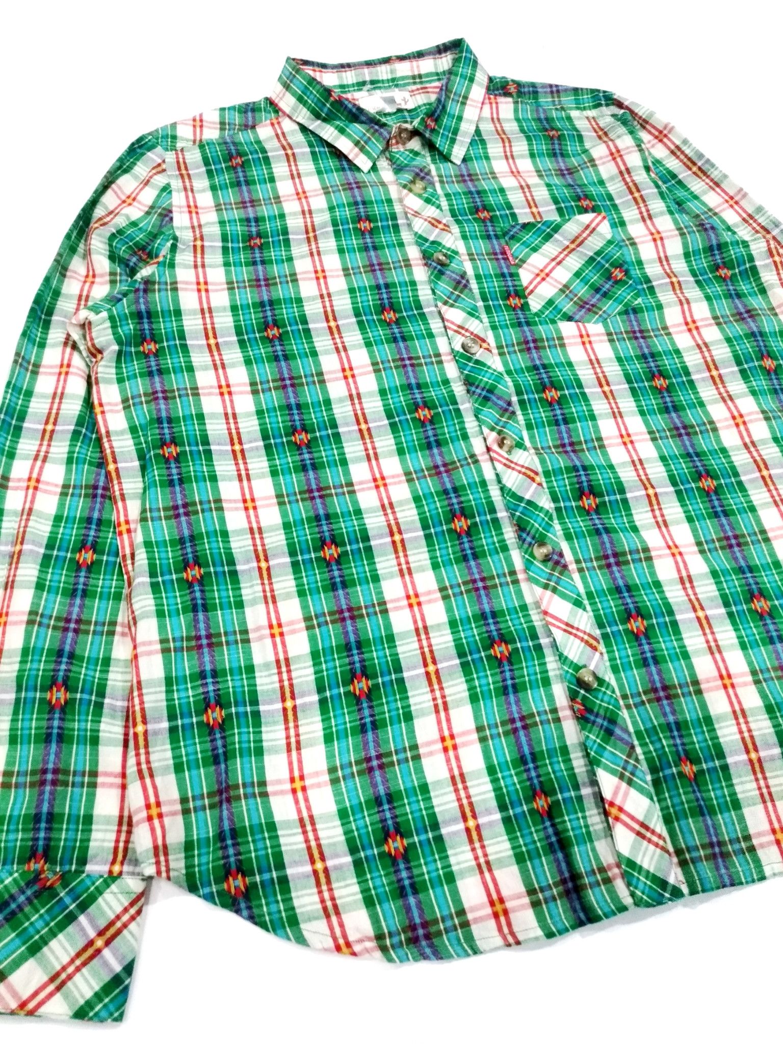 Designer × Japanese Brand RARE! TITICACA NATIVE EMBROIDERED PLAID CHECKERED Size US M / EU 48-50 / 2 - 4 Thumbnail