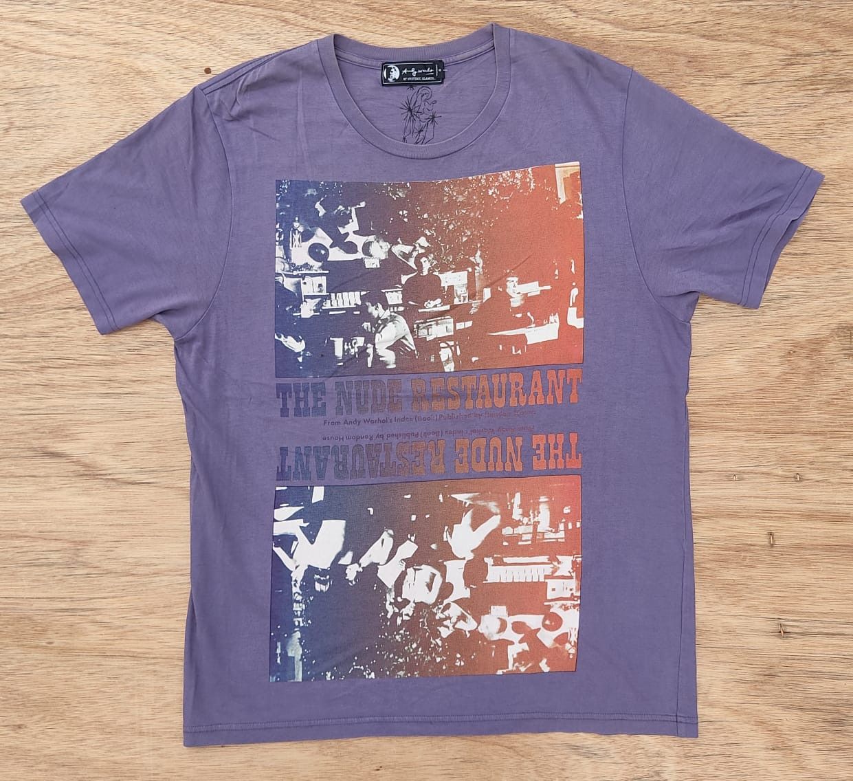 image of Andy Warhol x Hysteric Glamour C20 in Purple, Men's (Size Medium)
