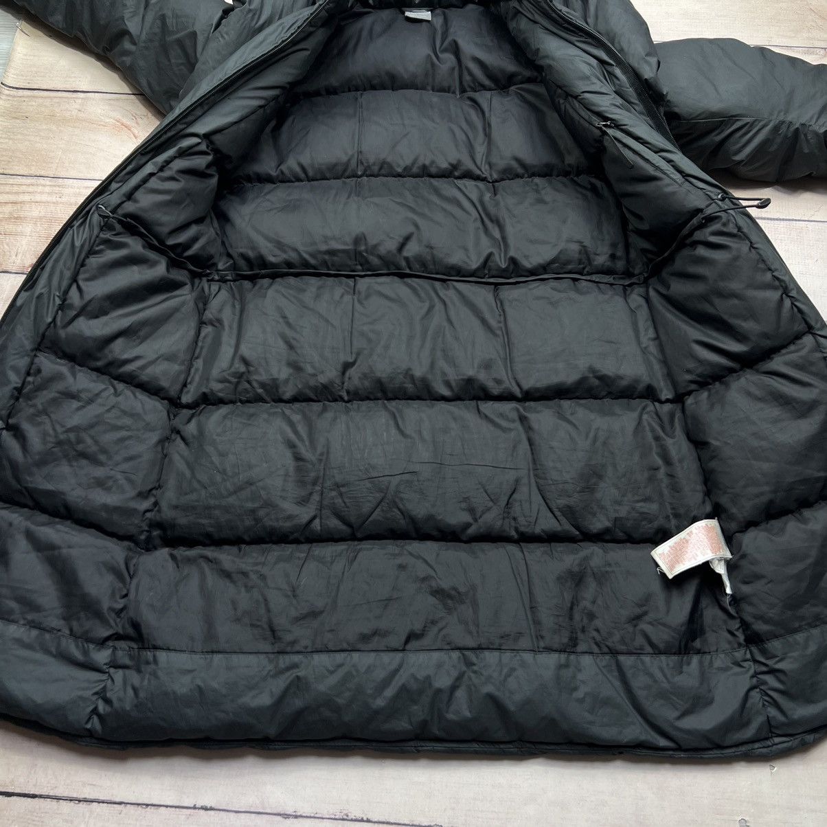 Nike × Vintage Vintage Nike Swoosh Black Down Parka Jacket Retro Y2K Size M / US 6-8 / IT 42-44 - 8 Thumbnail