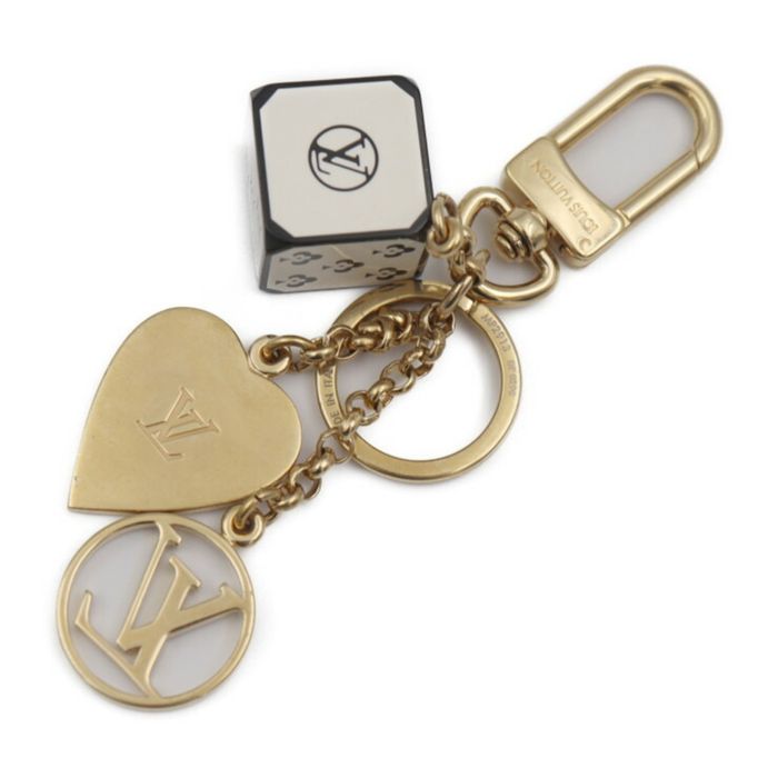 Louis Vuitton Dice and Heart Bag Charm and Key Holder Game On in