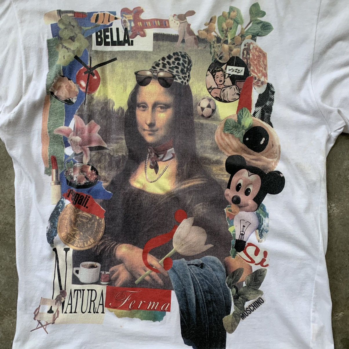 Moschino Moschino Natural Ferma Monalisa image tshirt tee Size US M / EU 48-50 / 2 - 2 Thumbnail