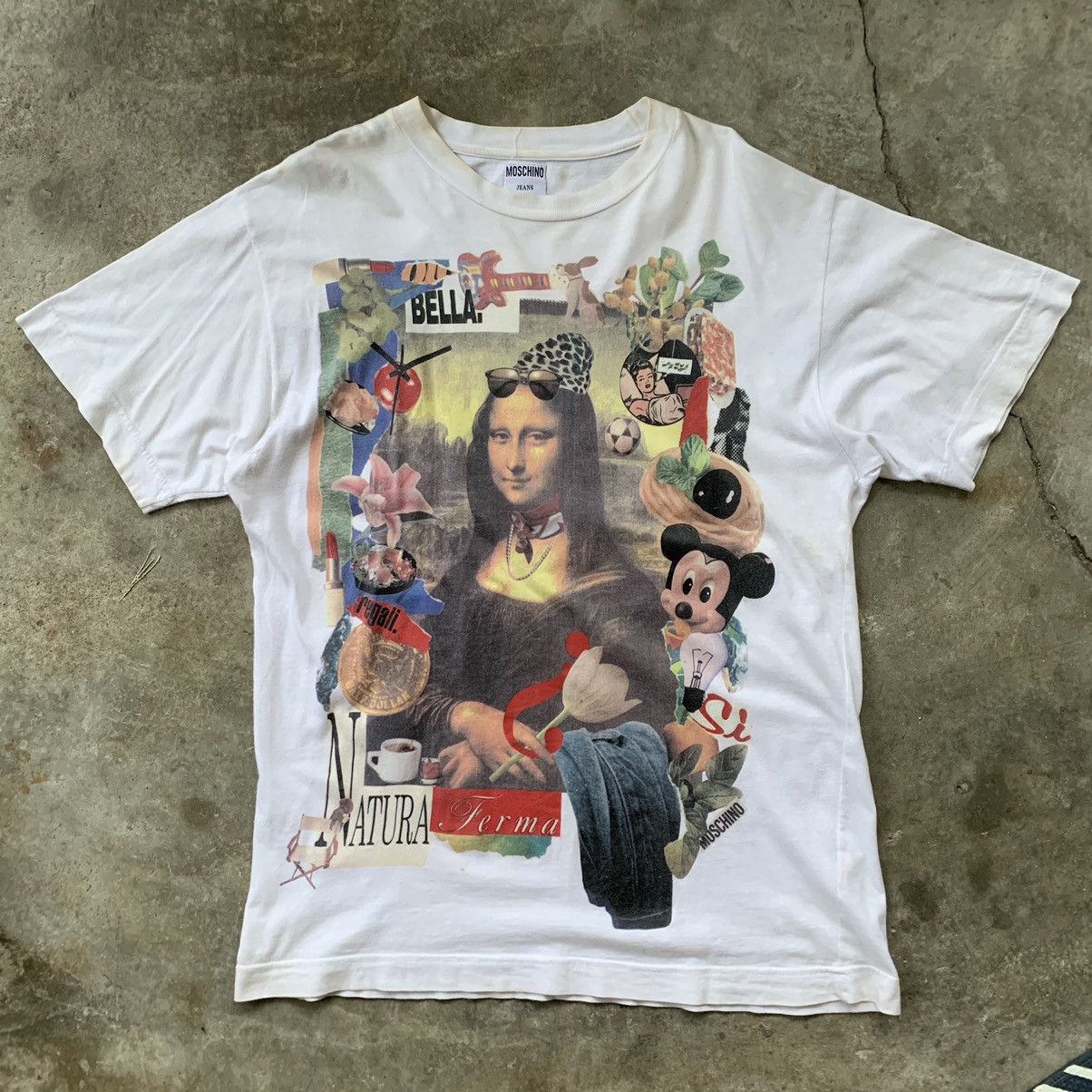 Moschino Moschino Natural Ferma Monalisa image tshirt tee Size US M / EU 48-50 / 2 - 1 Thumbnail