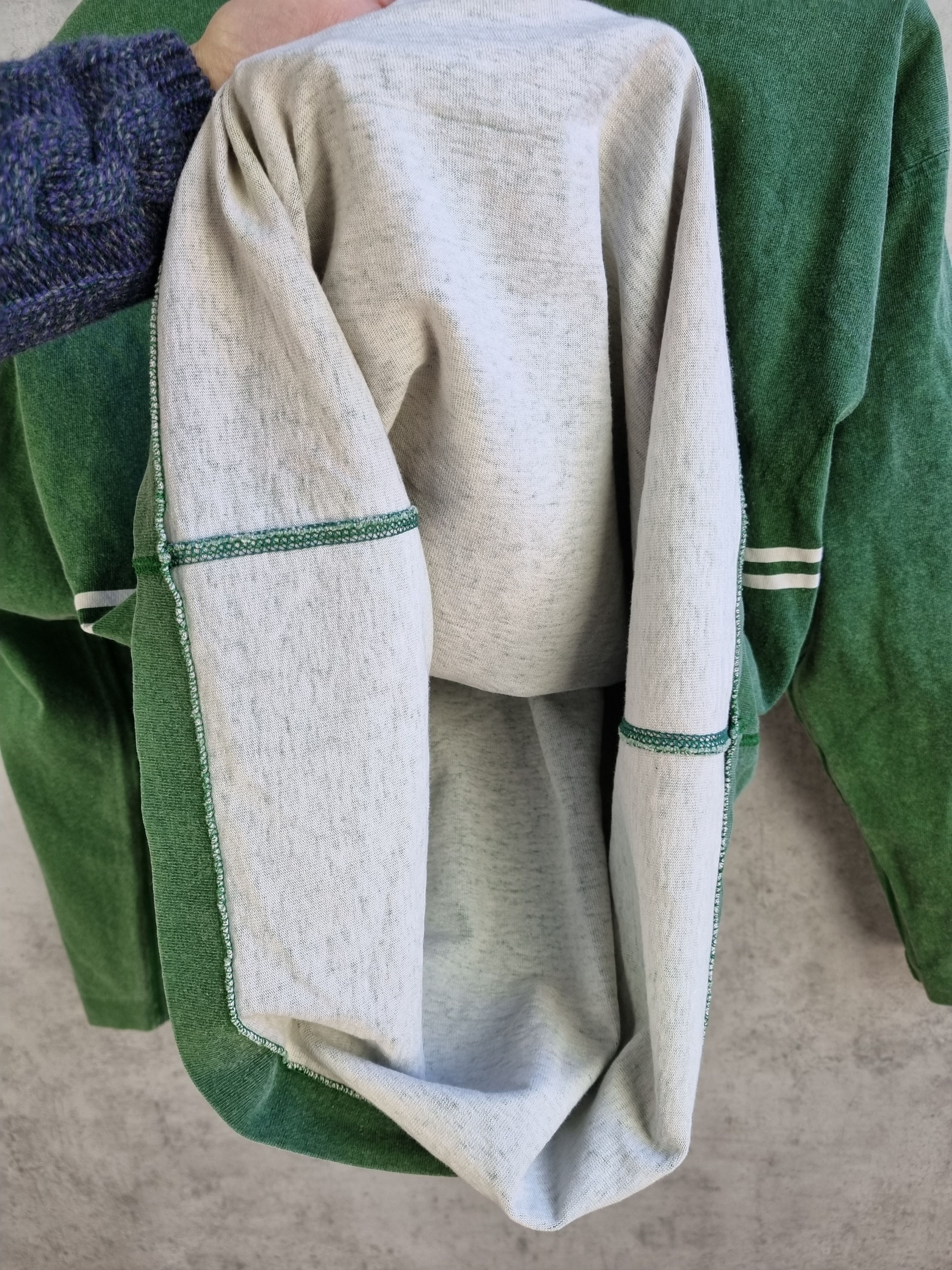 Stone Island × Vintage 90s Stone Island Vintage Faded Green Logo Long Sleeve Size US S / EU 44-46 / 1 - 14 Thumbnail
