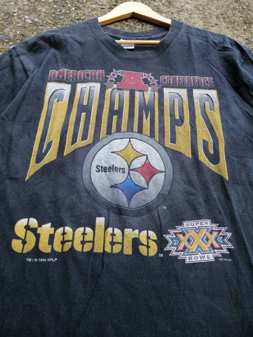 NFL × Salem Sportswear × Vintage Vintage 90s NFL Steelers Superbowl 1996 Size US M / EU 48-50 / 2 - 2 Thumbnail