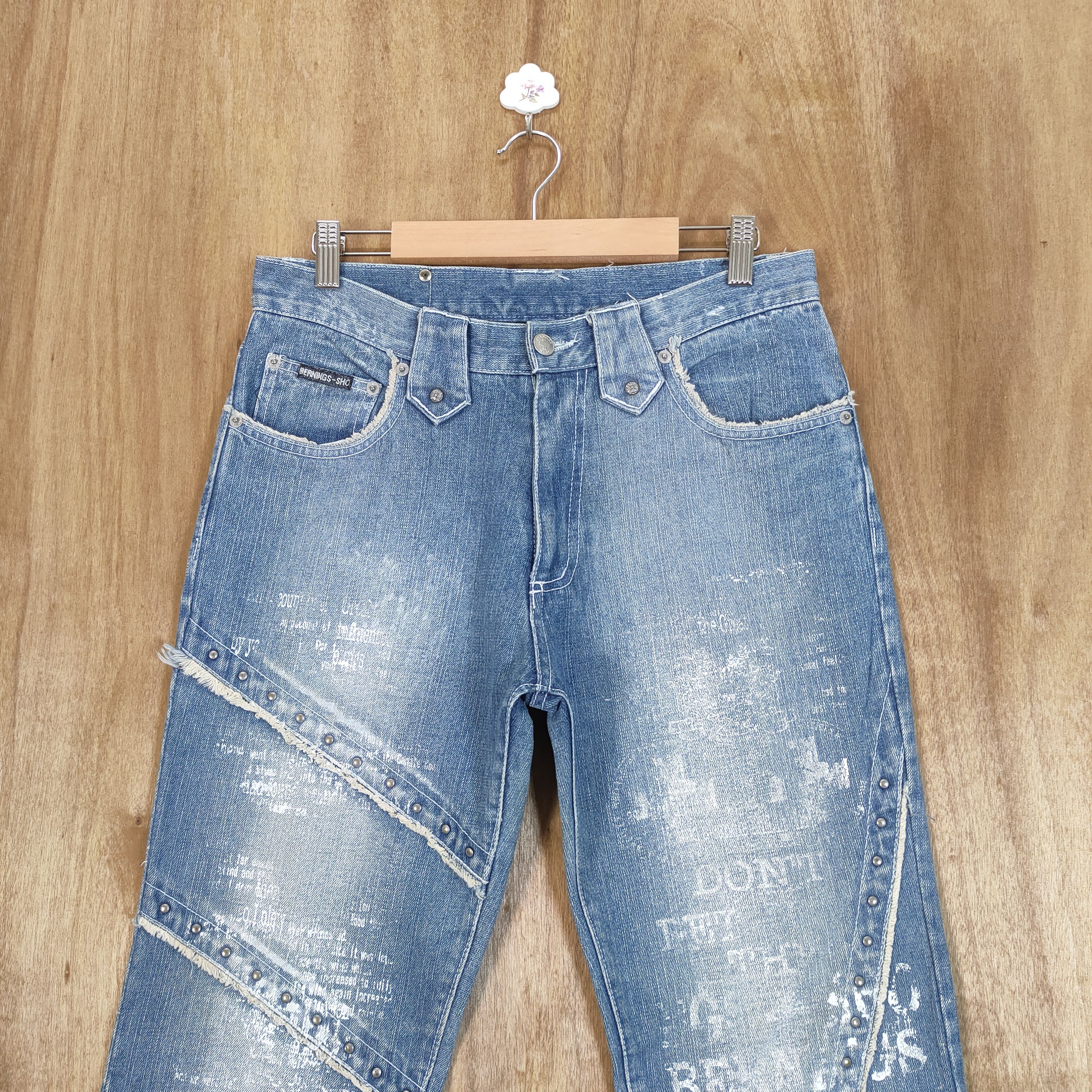 Japanese Brand JAPANESE BRAND FADED FLARE DENIM PANTS Size US 30 / EU 46 - 2 Thumbnail