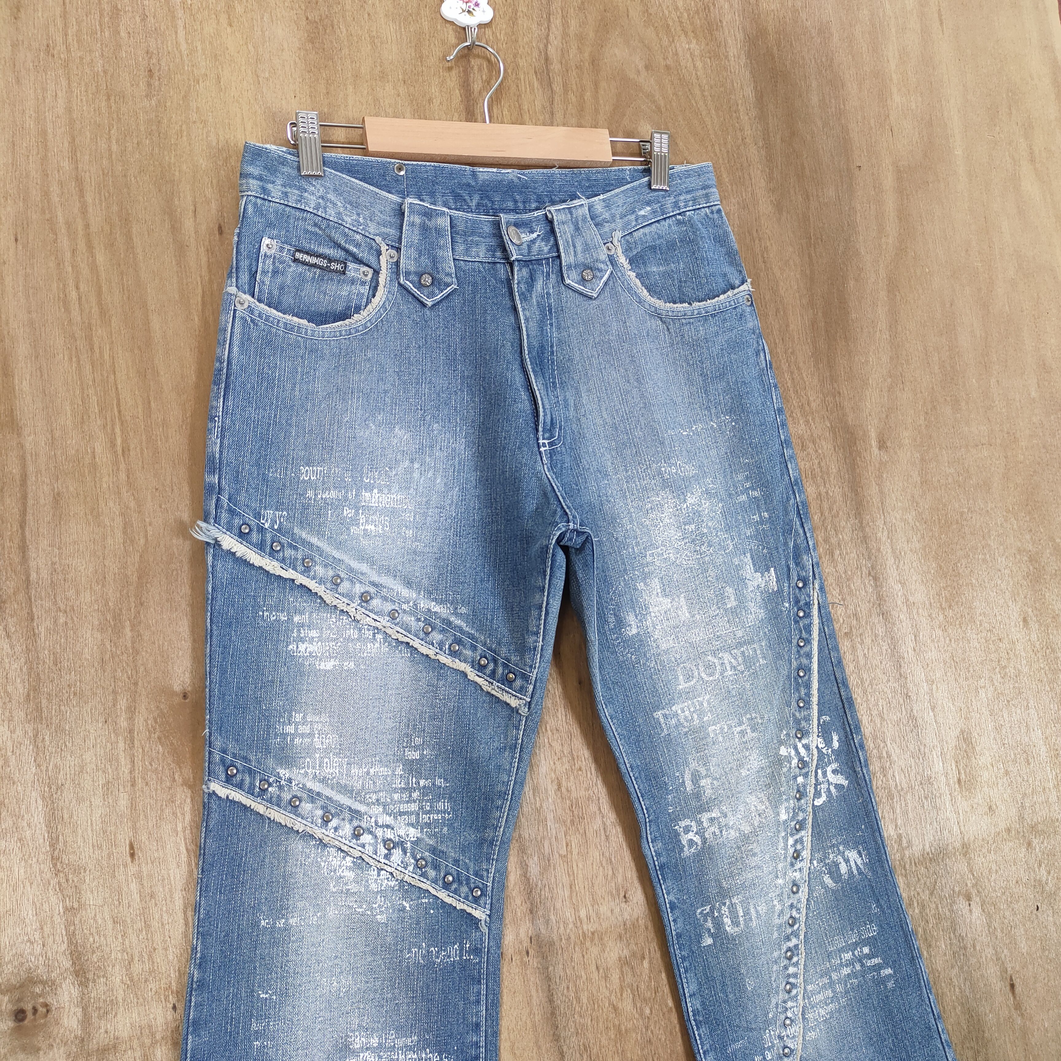 Japanese Brand JAPANESE BRAND FADED FLARE DENIM PANTS Size US 30 / EU 46 - 4 Thumbnail