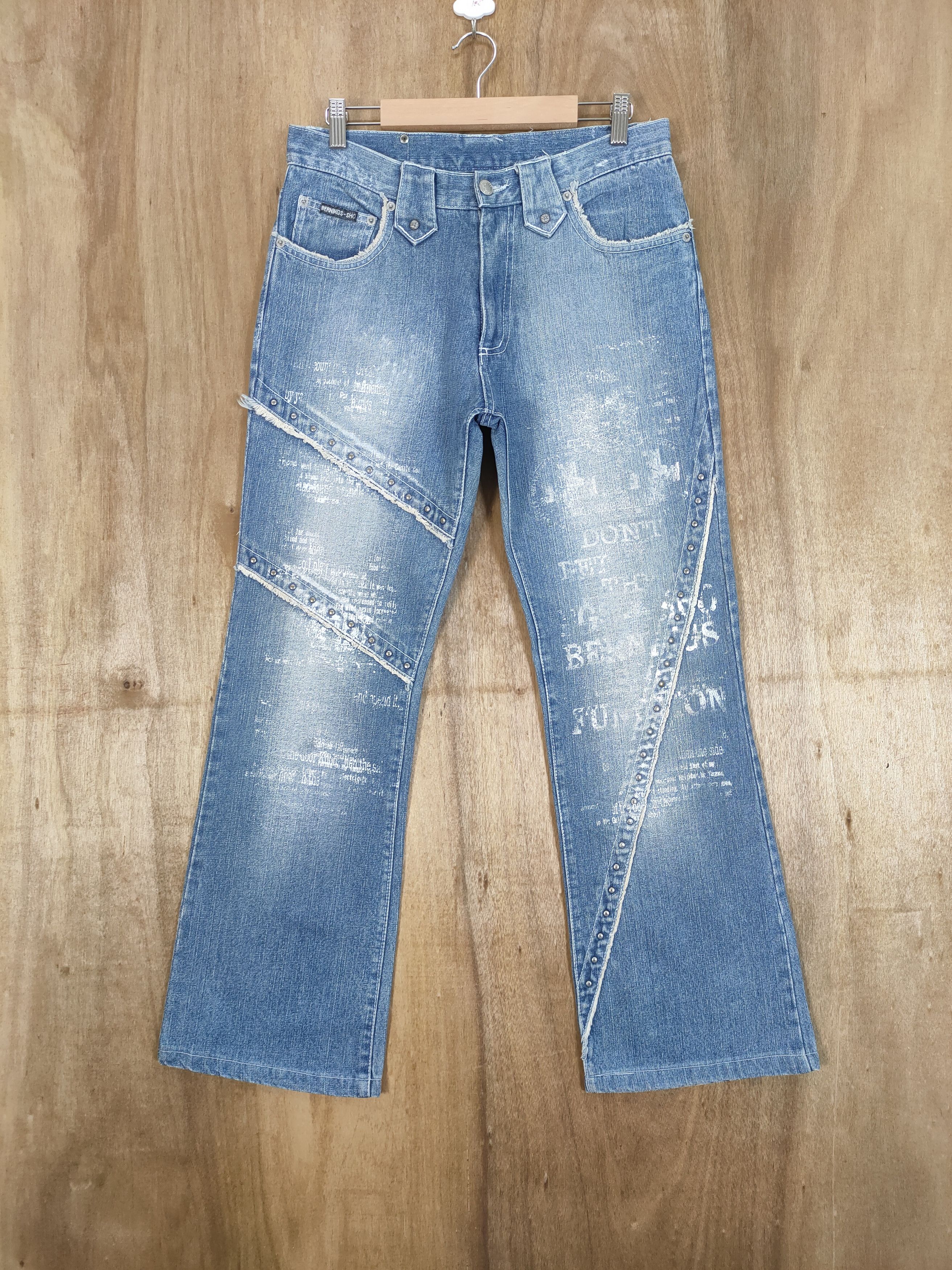 Japanese Brand JAPANESE BRAND FADED FLARE DENIM PANTS Size US 30 / EU 46 - 1 Thumbnail