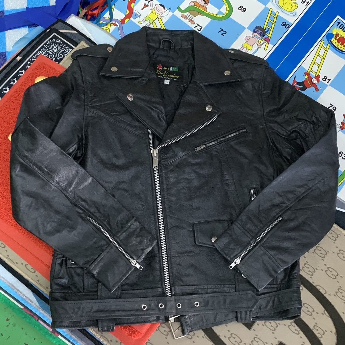 Leather A1 Real Leather Biker Jacket Size US M / EU 48-50 / 2 - 2 Thumbnail