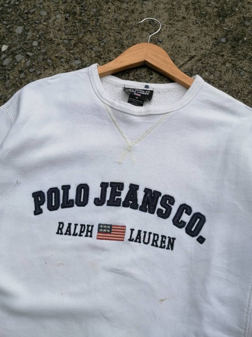 Polo Ralph Lauren × Vintage Polo Ralph Lauren Spellout Sweatshirt Size US M / EU 48-50 / 2 - 2 Thumbnail