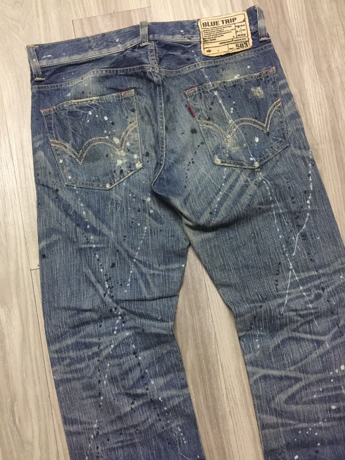 Edwin Edwin 503 Splatter Paint Splashes Distressed Faded Jeans Size US 34 / EU 50 - 6 Thumbnail