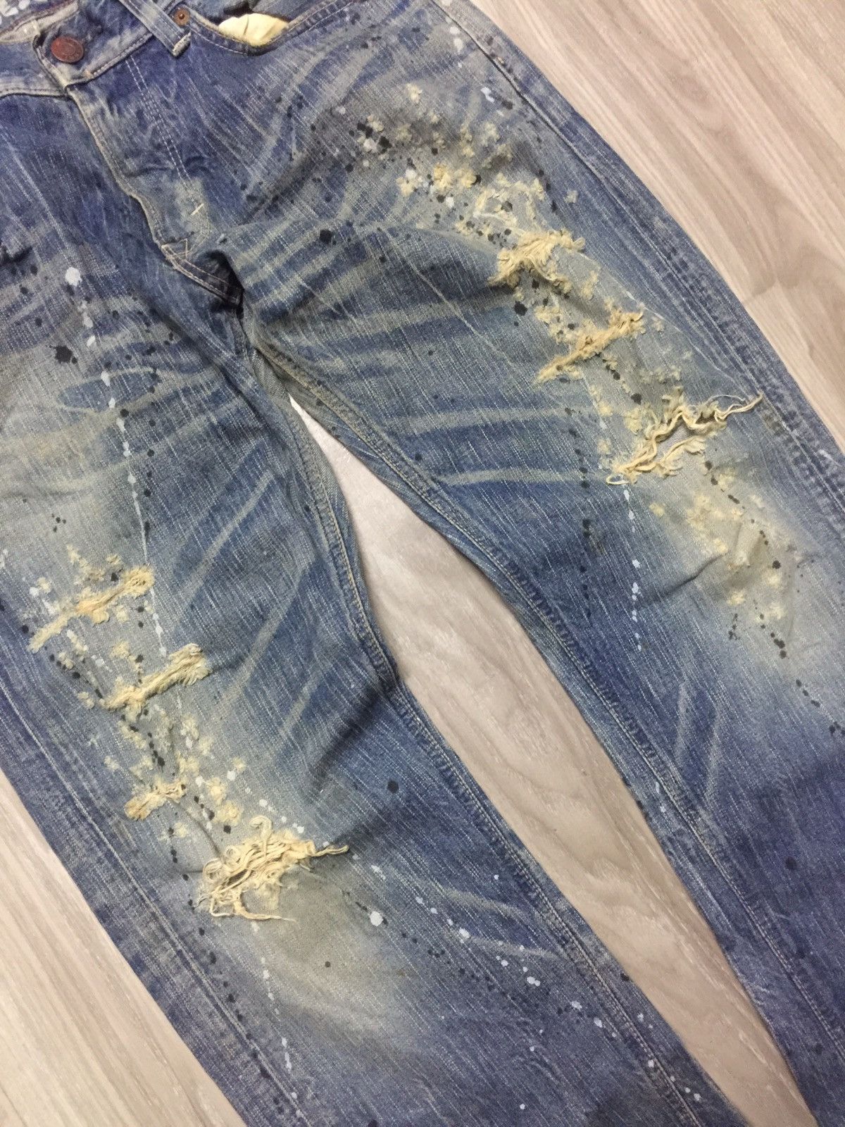 Edwin Edwin 503 Splatter Paint Splashes Distressed Faded Jeans Size US 34 / EU 50 - 8 Thumbnail