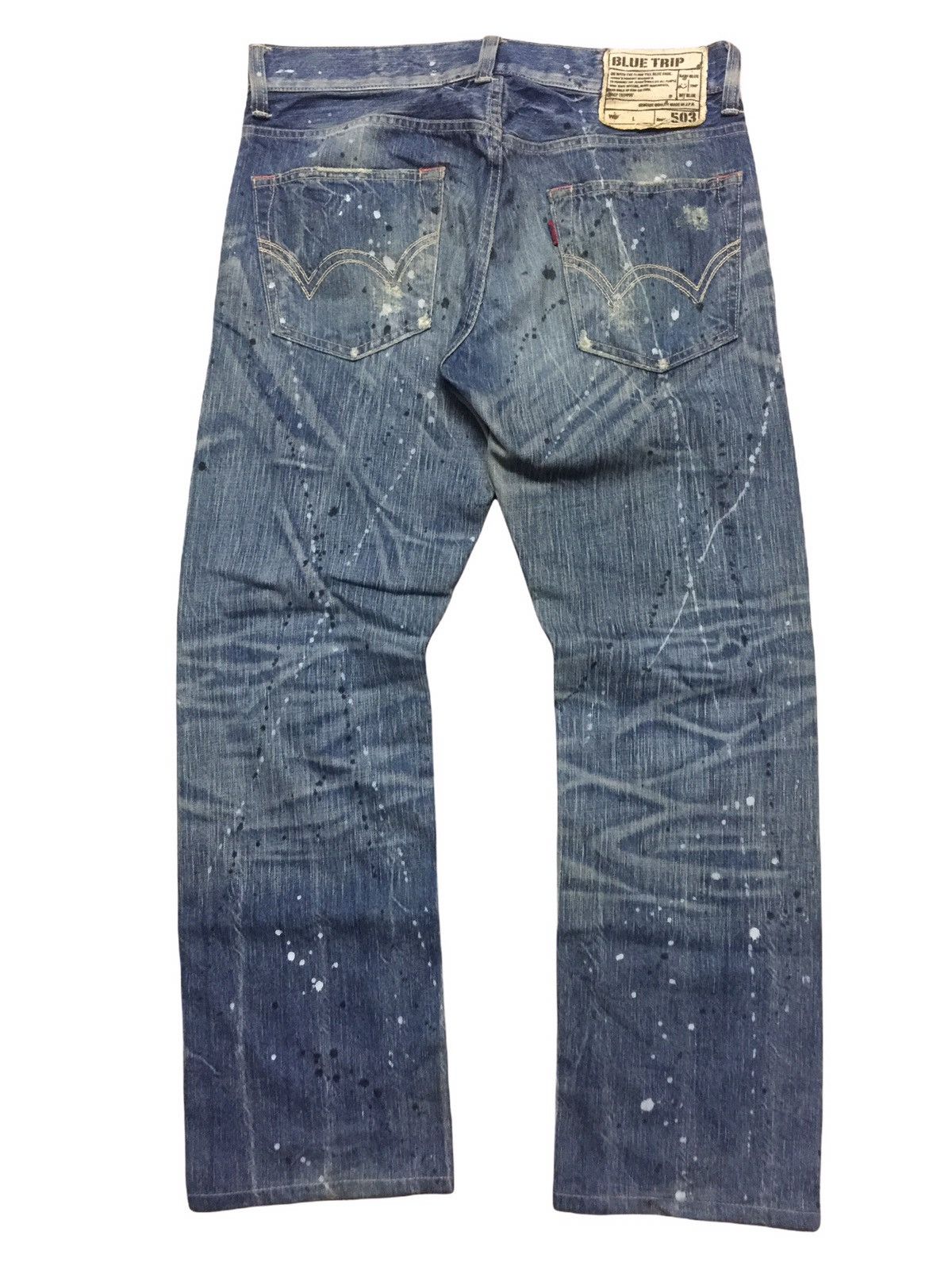 Edwin Edwin 503 Splatter Paint Splashes Distressed Faded Jeans Size US 34 / EU 50 - 4 Thumbnail