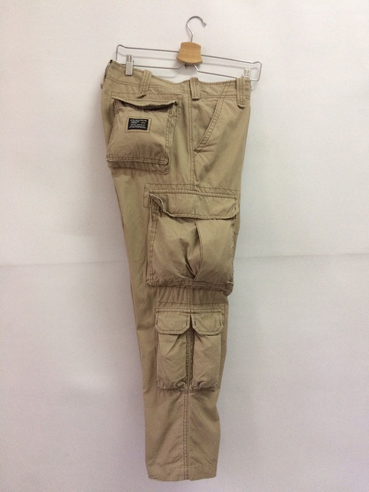 Alpha Industries × Beauty Beast 💥ALPHA INDUSTRIES KHAKI CARGO POCKET PANTS Size US 32 / EU 48 - 7 Thumbnail