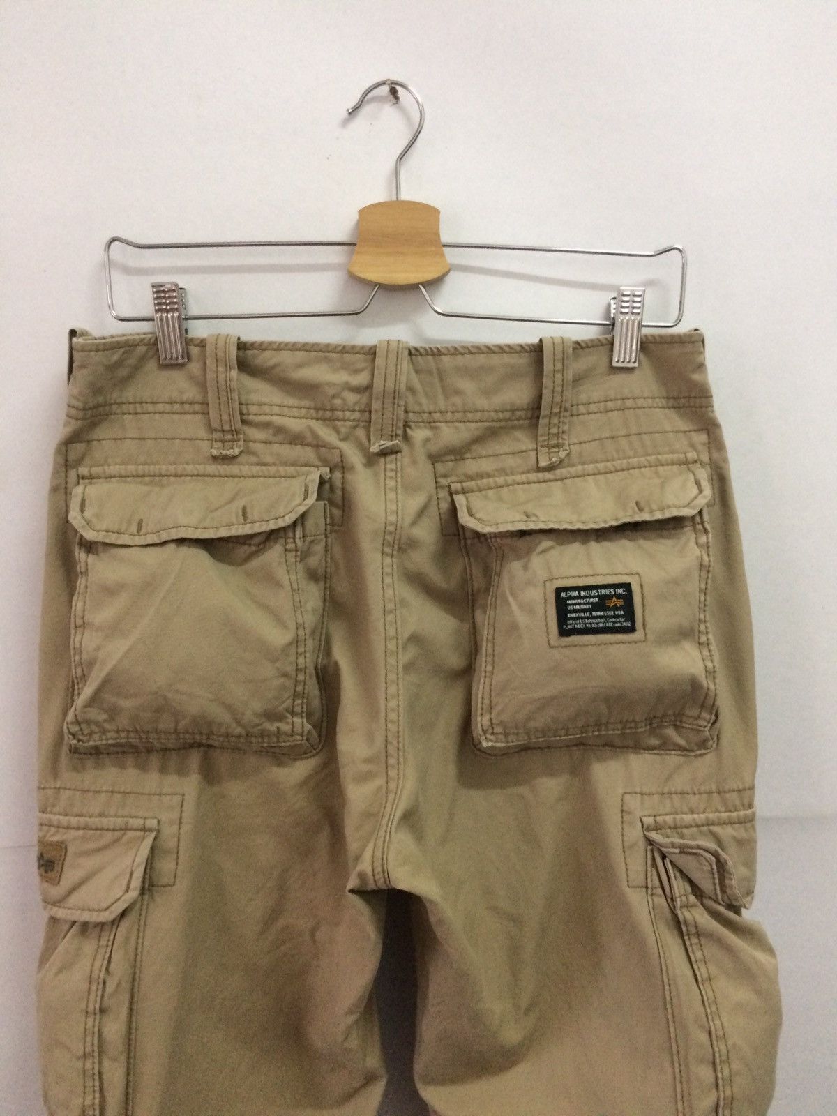 Alpha Industries × Beauty Beast 💥ALPHA INDUSTRIES KHAKI CARGO POCKET PANTS Size US 32 / EU 48 - 6 Thumbnail