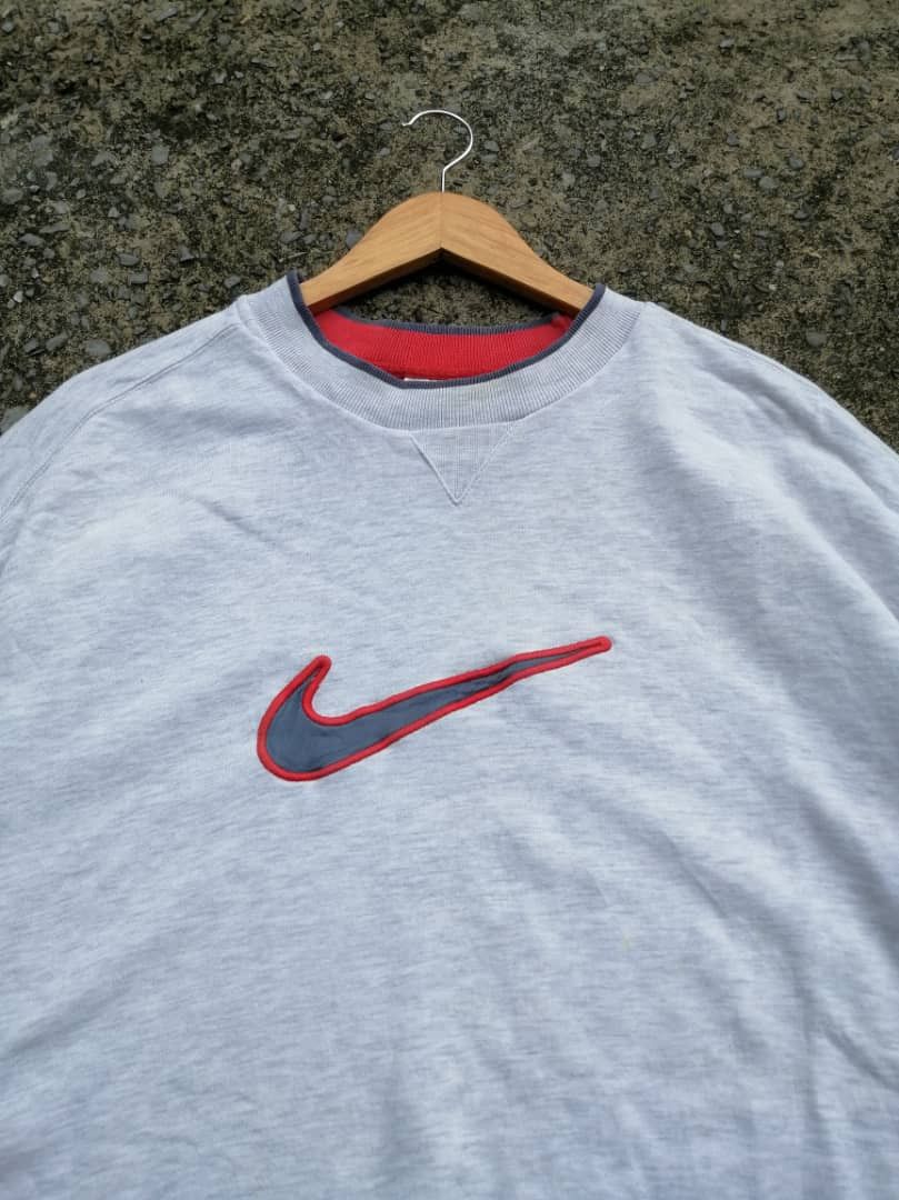 Nike × Vintage Vintage Nike Swoosh Sweatshirt Size US L / EU 52-54 / 3 - 2 Thumbnail