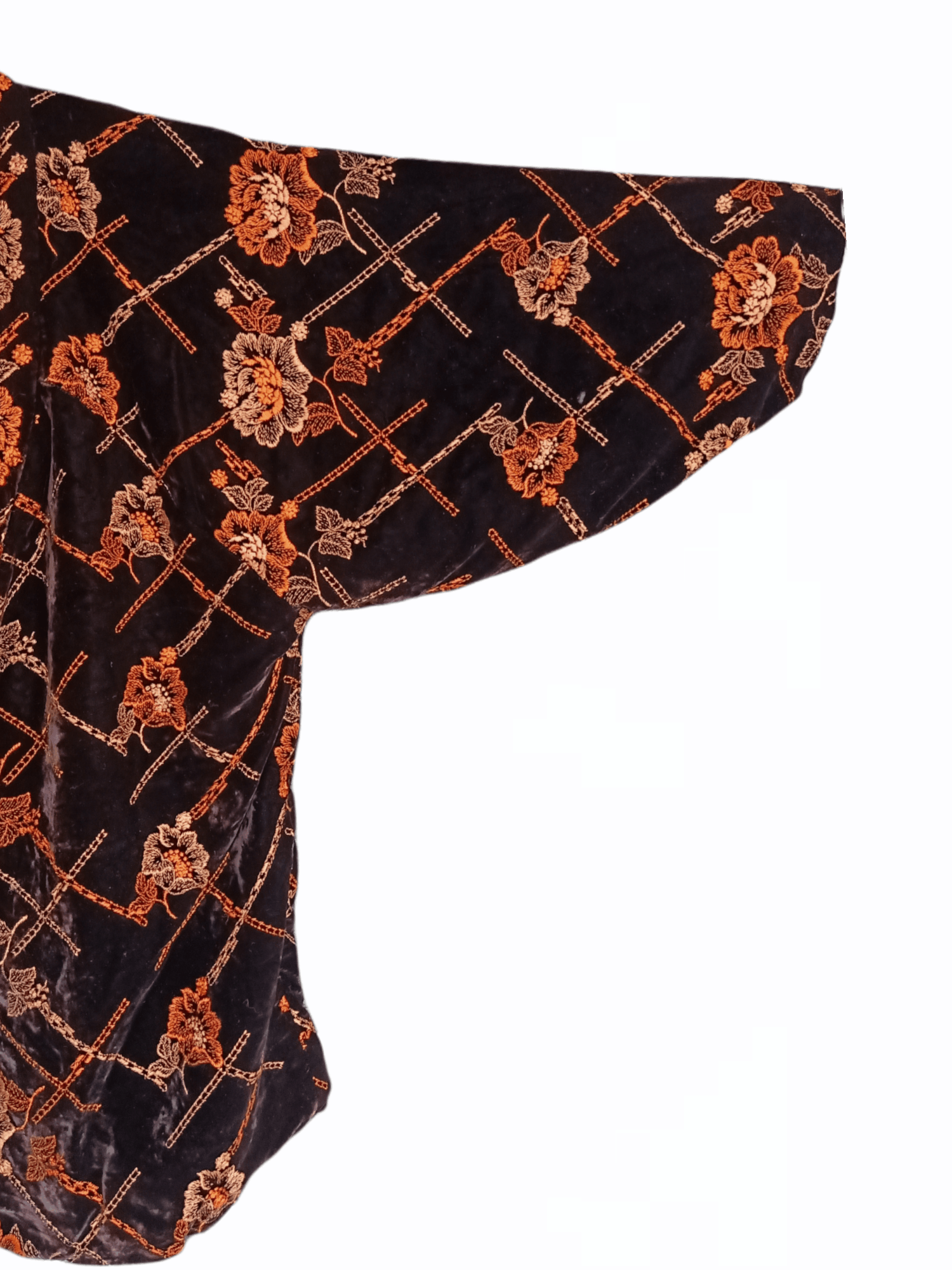 Japanese Brand Flower Embroidery Kimono Pile Rayon Size US XXL / EU 58 / 5 - 5 Thumbnail