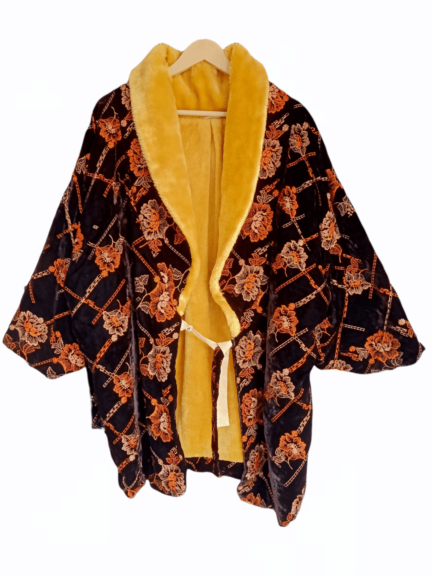 Japanese Brand Flower Embroidery Kimono Pile Rayon Size US XXL / EU 58 / 5 - 3 Thumbnail