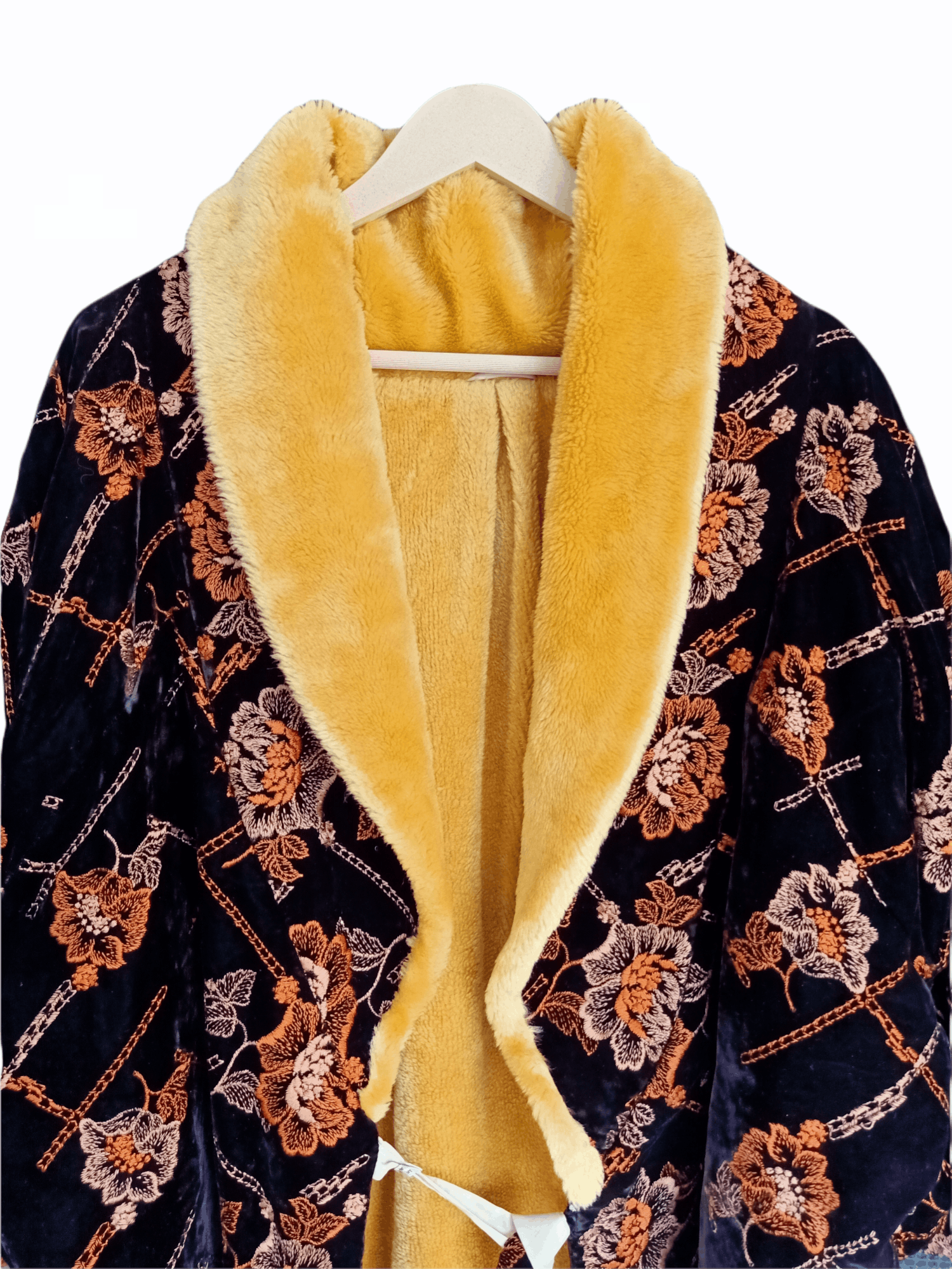 Japanese Brand Flower Embroidery Kimono Pile Rayon Size US XXL / EU 58 / 5 - 2 Thumbnail
