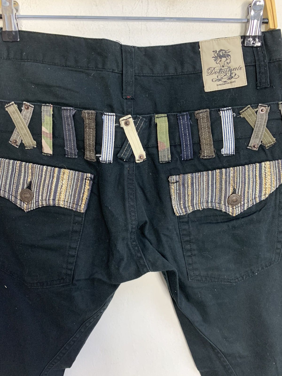 Japanese Brand Double Waist Jeans Patchworks Dominate Handcrafted Pocket Size US 30 / EU 46 - 4 Thumbnail