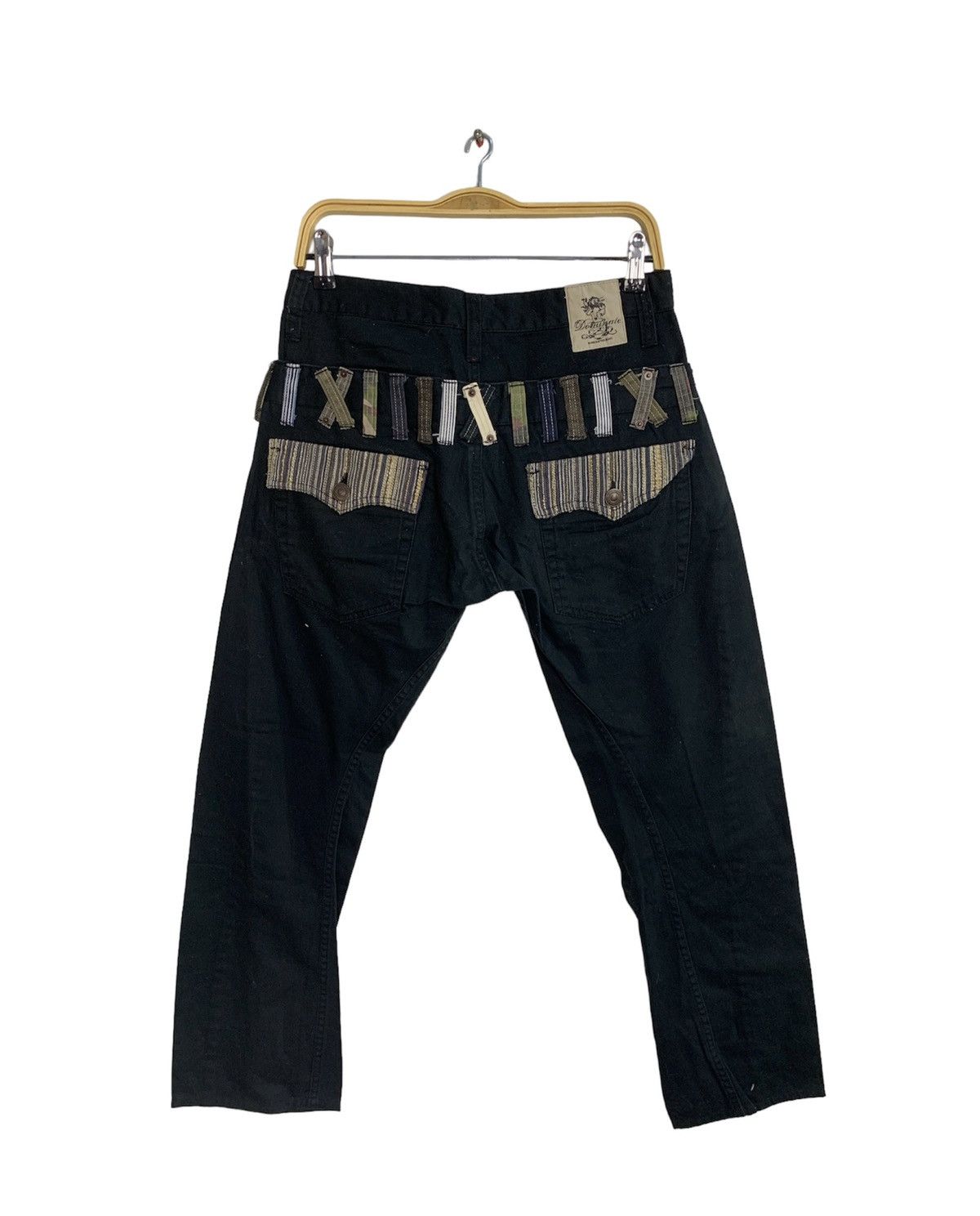 Japanese Brand Double Waist Jeans Patchworks Dominate Handcrafted Pocket Size US 30 / EU 46 - 2 Thumbnail