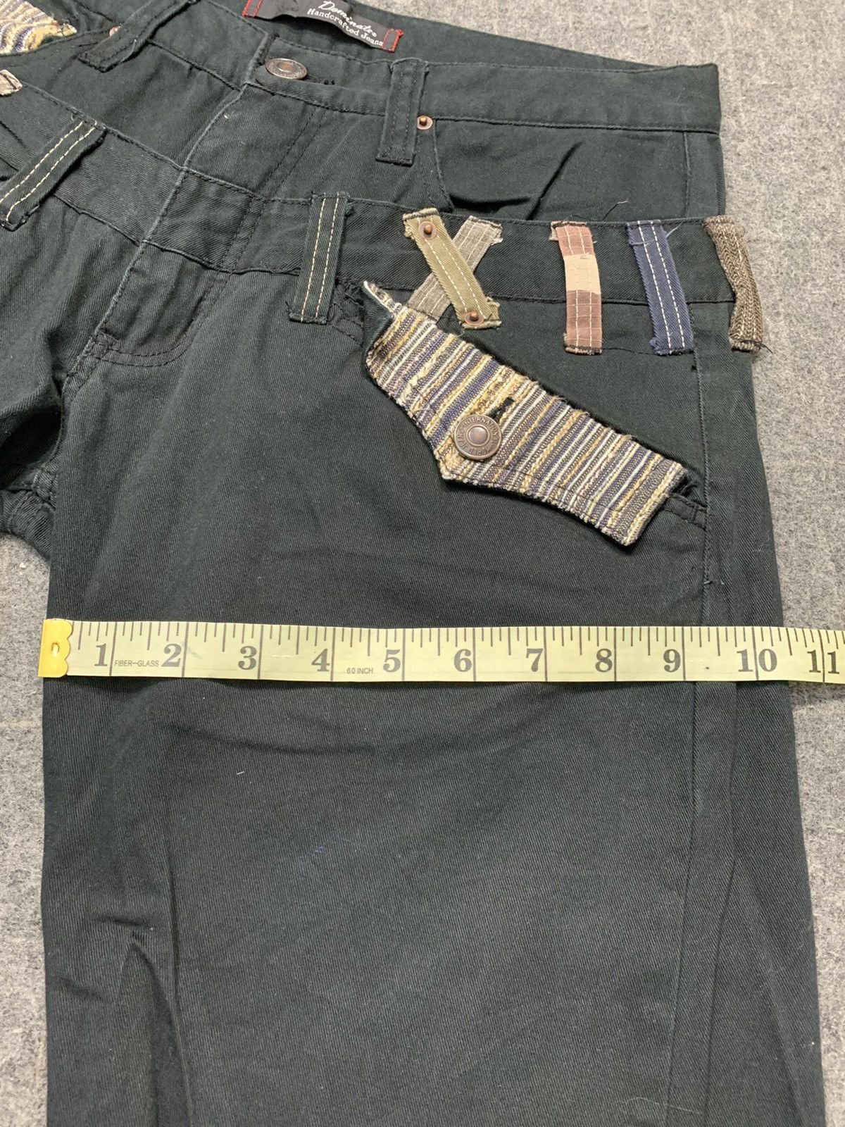Japanese Brand Double Waist Jeans Patchworks Dominate Handcrafted Pocket Size US 30 / EU 46 - 12 Thumbnail