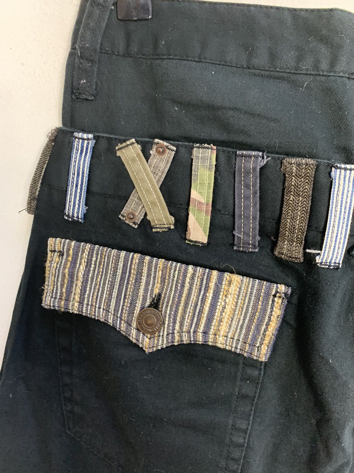 Japanese Brand Double Waist Jeans Patchworks Dominate Handcrafted Pocket Size US 30 / EU 46 - 8 Thumbnail