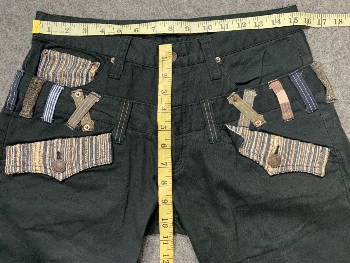 Japanese Brand Double Waist Jeans Patchworks Dominate Handcrafted Pocket Size US 30 / EU 46 - 10 Thumbnail