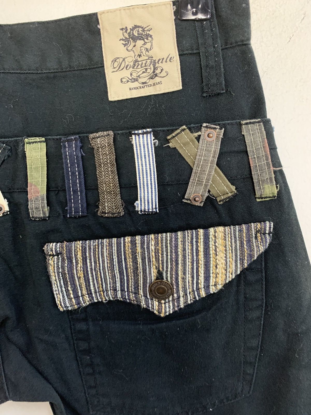 Japanese Brand Double Waist Jeans Patchworks Dominate Handcrafted Pocket Size US 30 / EU 46 - 7 Thumbnail